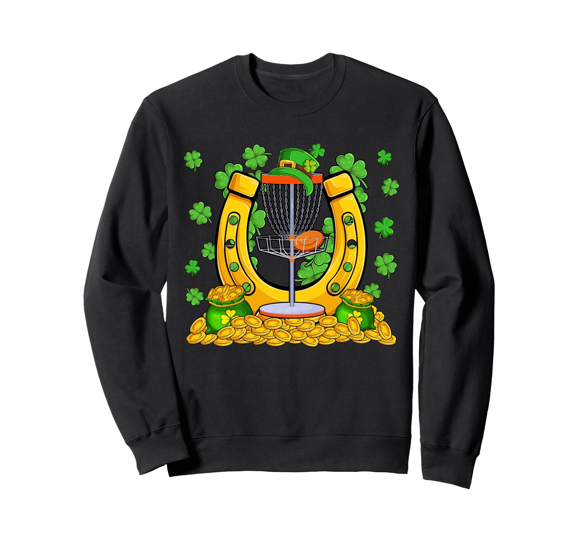 St Patricks Day Disc Golf Tools Sweatshirt - Custom Art Print Men Women - T-Shirt, Sweatshirt, Hoodie