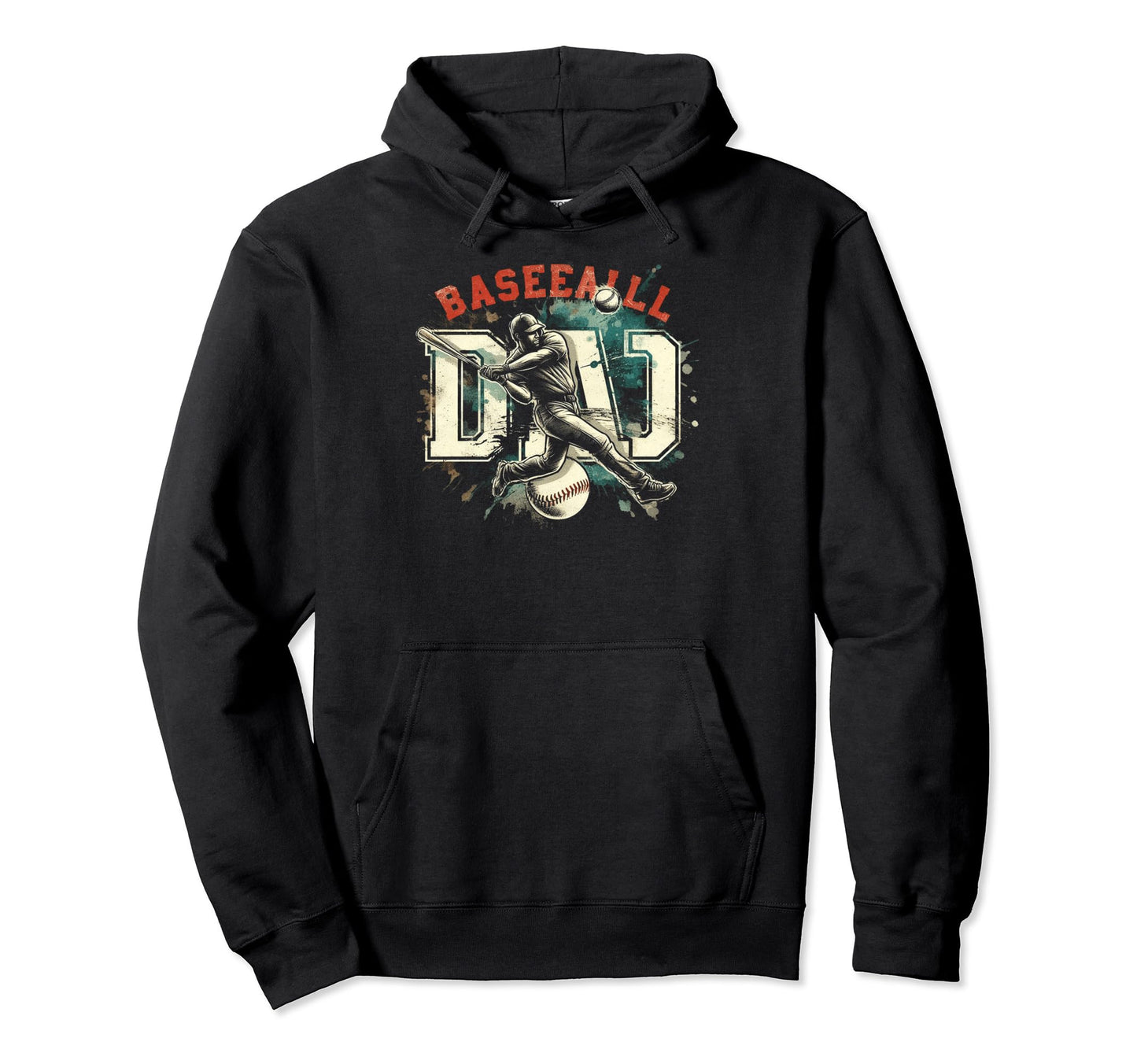 Baseball Dad Fathers Day Hoodie - Novelty Apparel Unisex - T-Shirt, Sweatshirt, Hoodie
