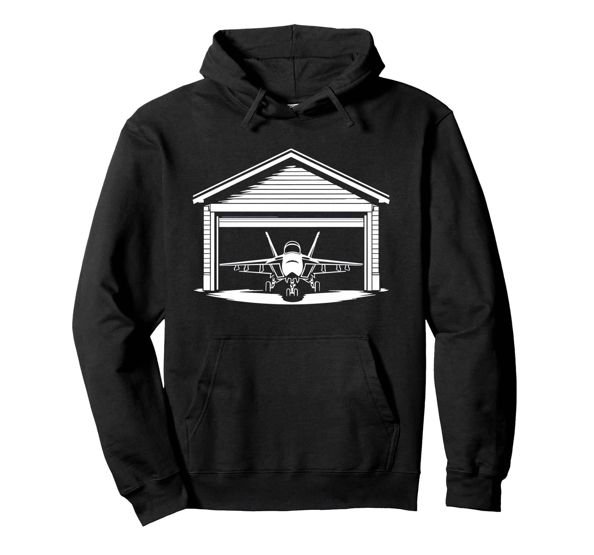 Funny Military Fighter Jet Garage Hoodie - Casual Everyday Wear for Adults - T-Shirt, Sweatshirt, Hoodie