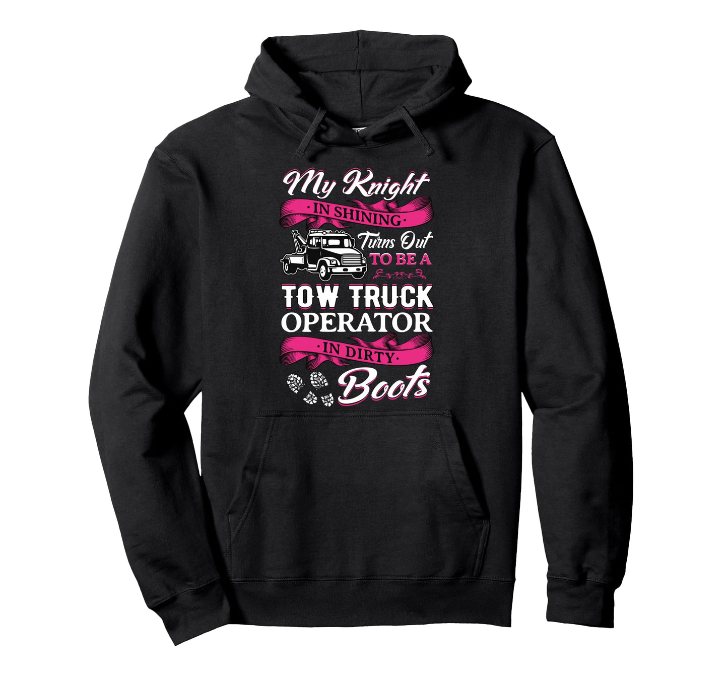 Tow Truck Driver Wife Girlfriend Funny Hoodie - Streetwear Style Unisex - T-Shirt, Sweatshirt, Hoodie