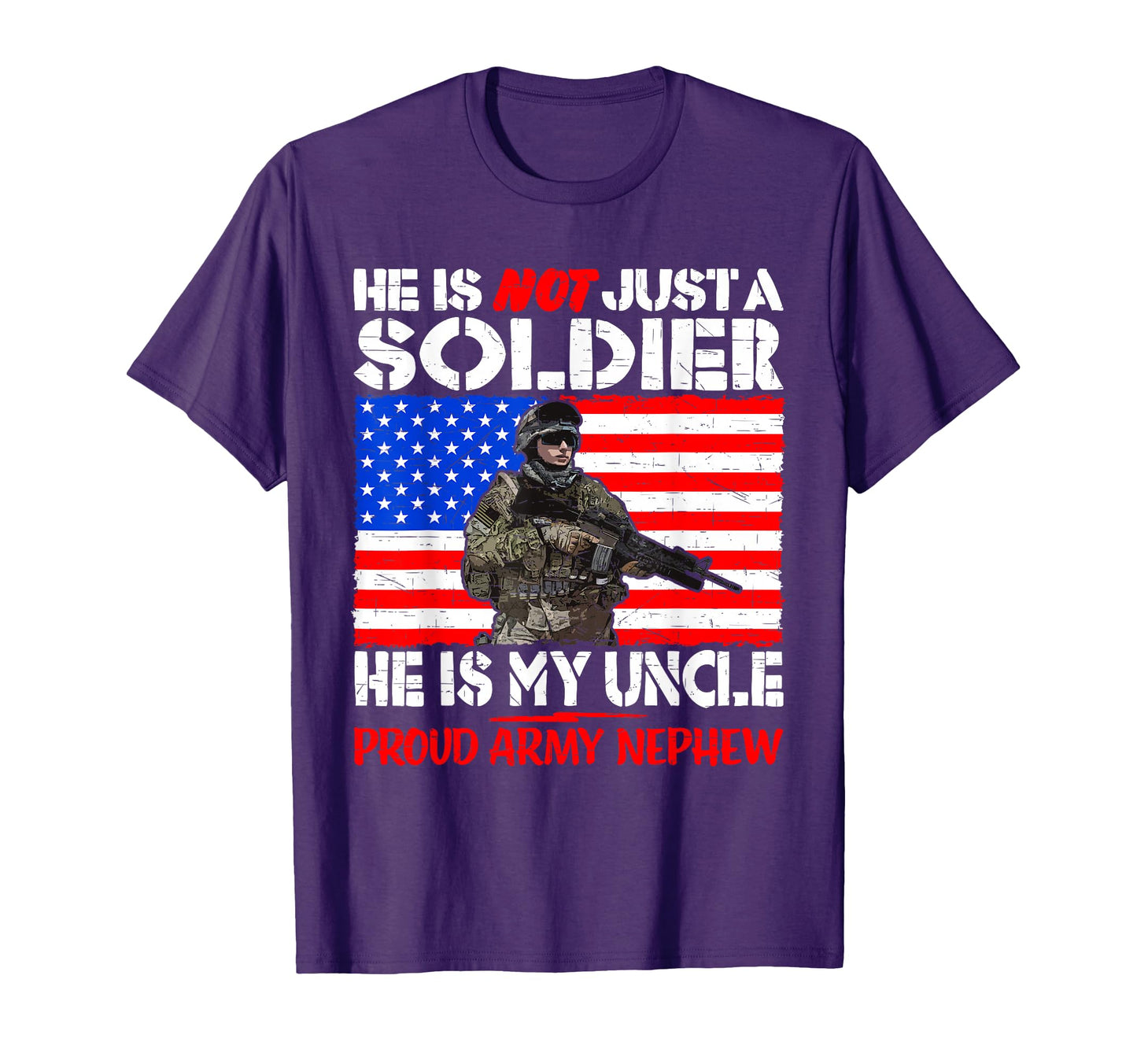 My Uncle Is Soldier Hero Proud Army T-Shirt - Minimalist Print Men Women - T-Shirt, Sweatshirt, Hoodie