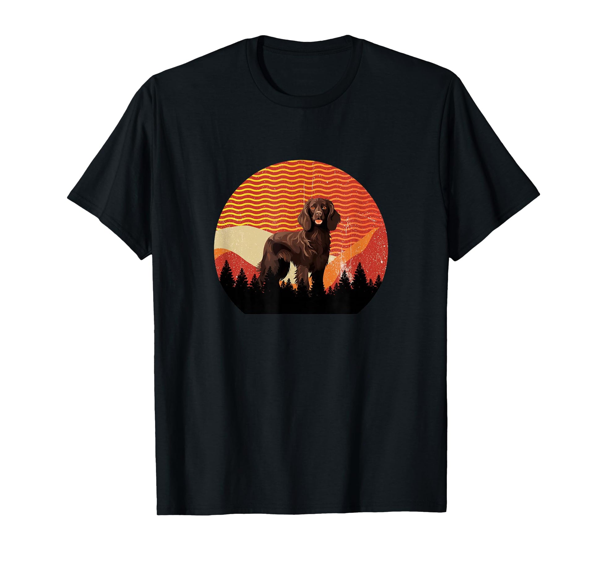 Boykin Dog Sunset Distressed Hiking T-Shirt - Custom Art Print for Adults - T-Shirt, Sweatshirt, Hoodie