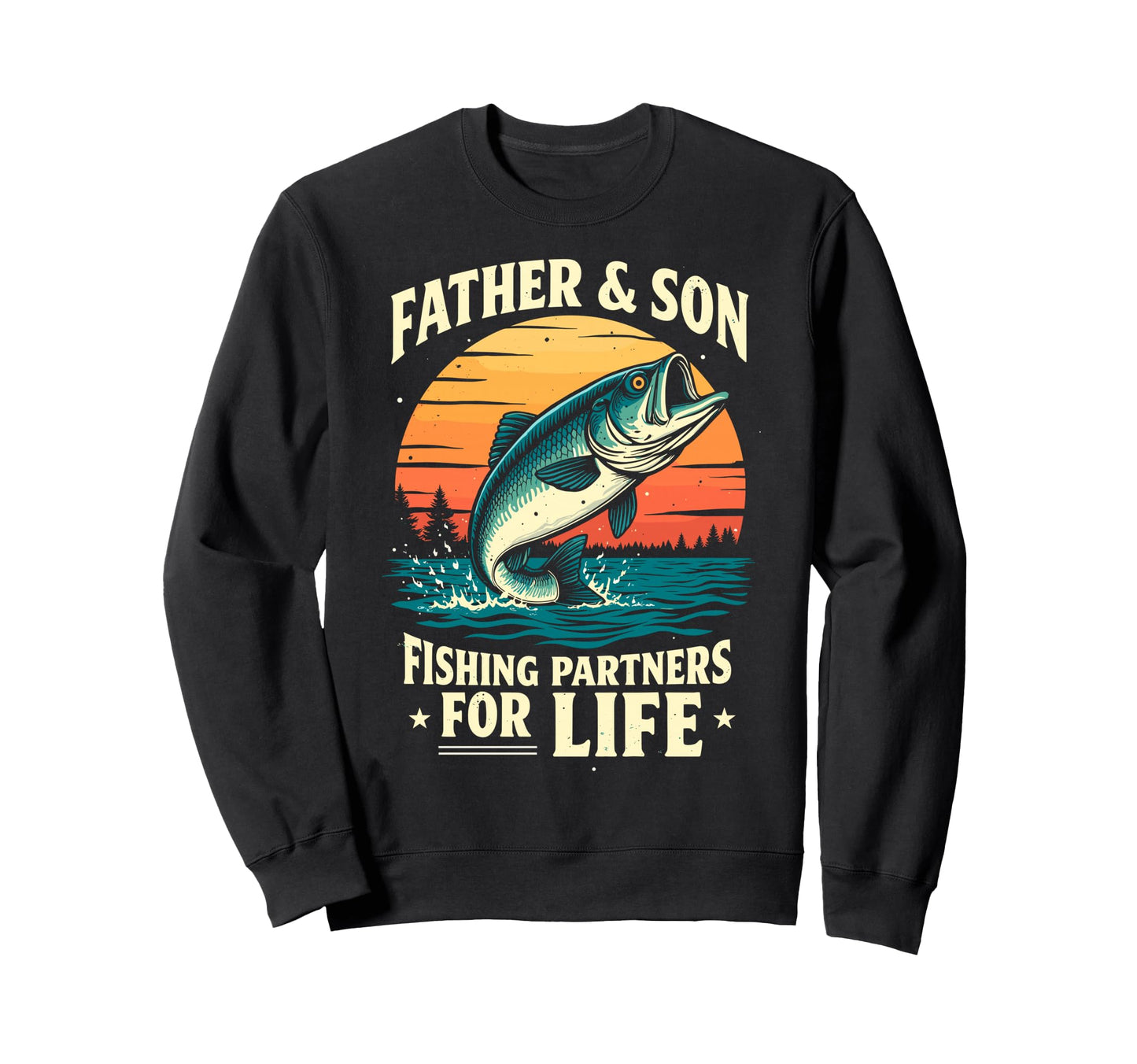 Father Son Fishing Partners Life Sweatshirt - Minimalist Print for Adults - T-Shirt, Sweatshirt, Hoodie