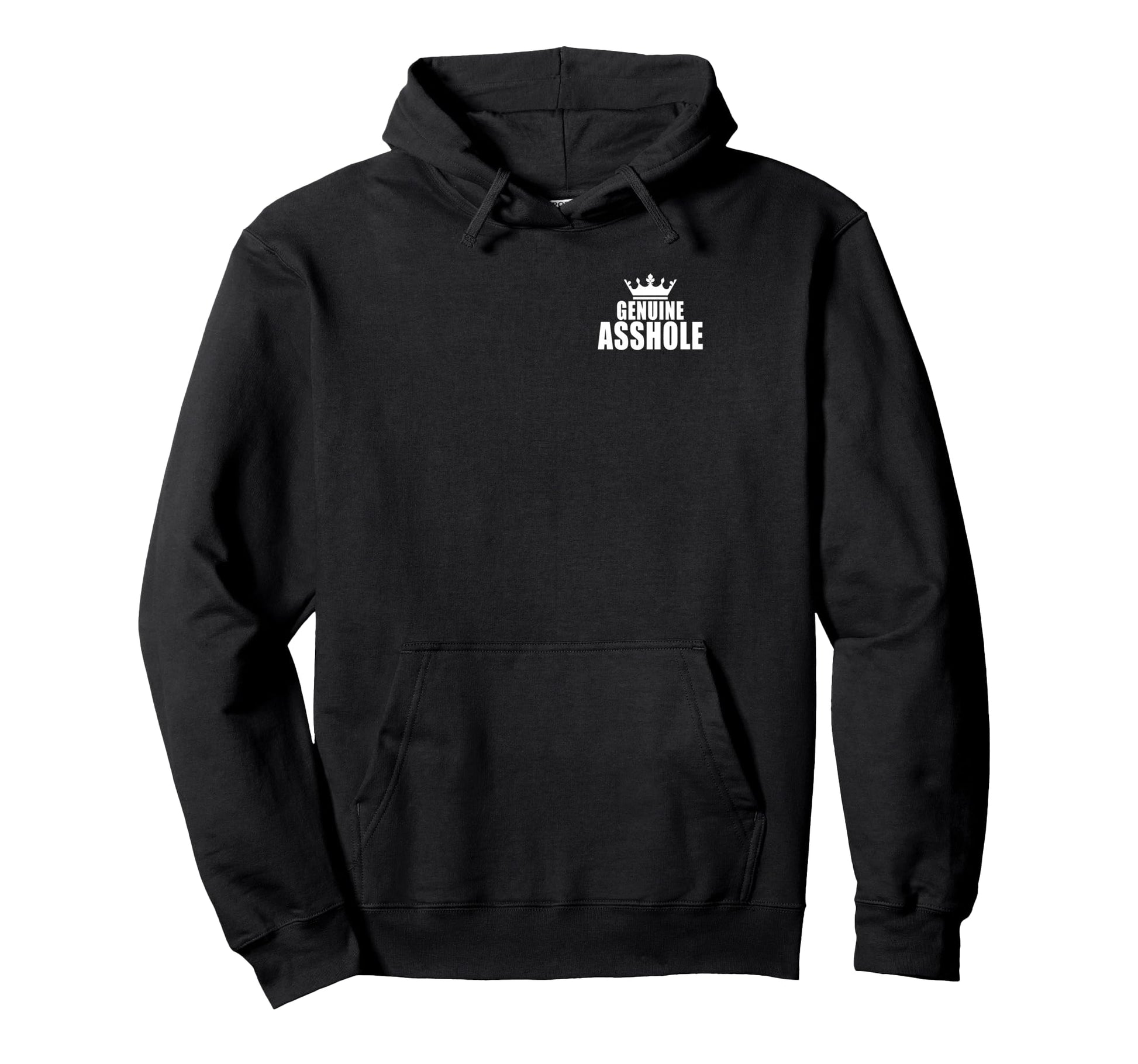 Certified Genuine Asshole 100 Front Back Hoodie - Graphic Print for Adults - T-Shirt, Sweatshirt, Hoodie