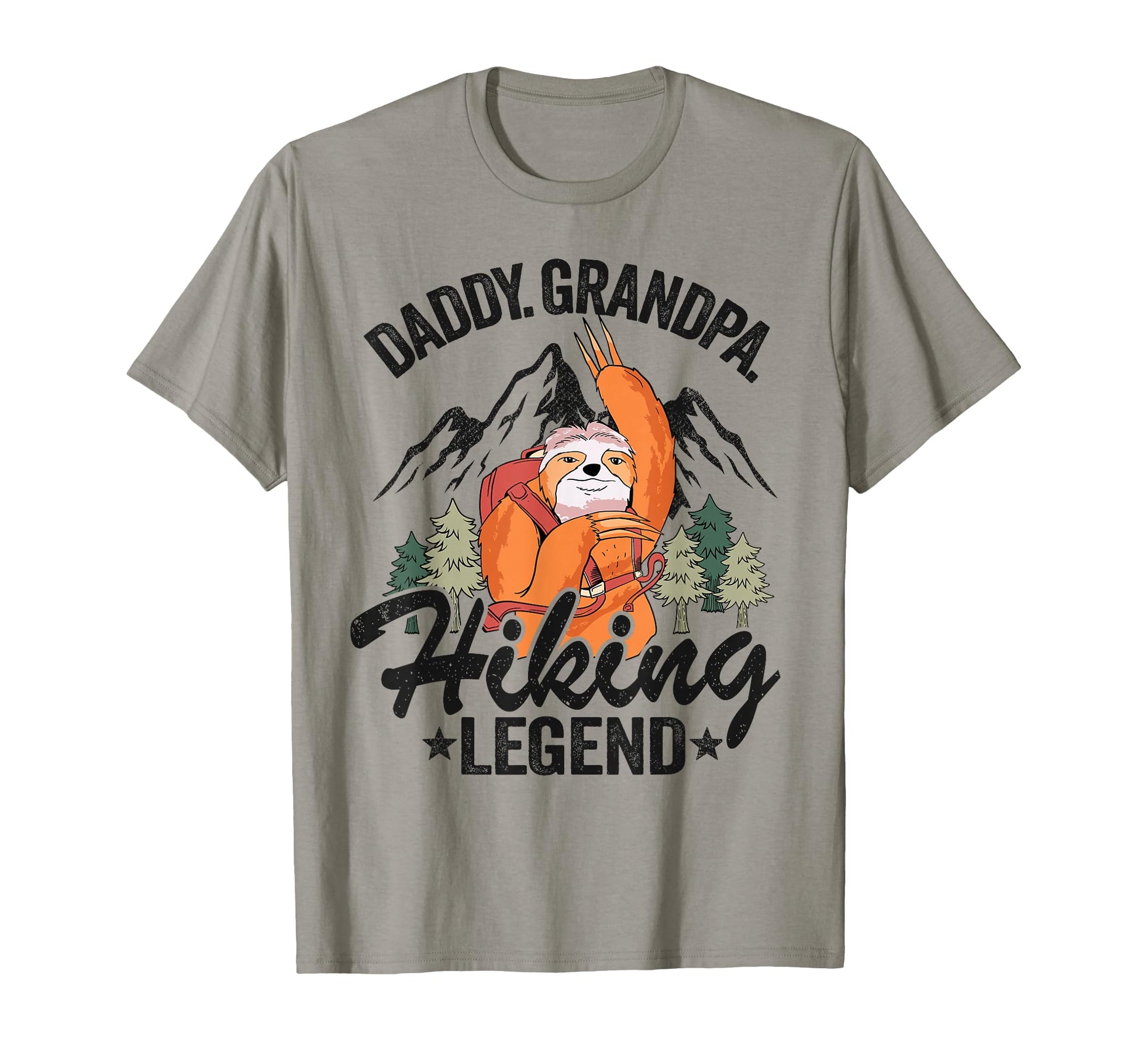 Daddy Grandpa Hiking Legend Sloth T-Shirt - Minimalist Print Men Women - T-Shirt, Sweatshirt, Hoodie