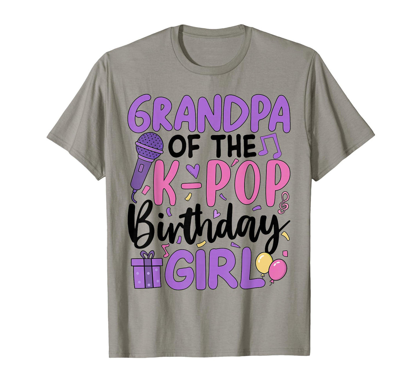 Grandpa K Pop Birthday Korean T-Shirt - Casual Everyday Wear for Adults - T-Shirt, Sweatshirt, Hoodie
