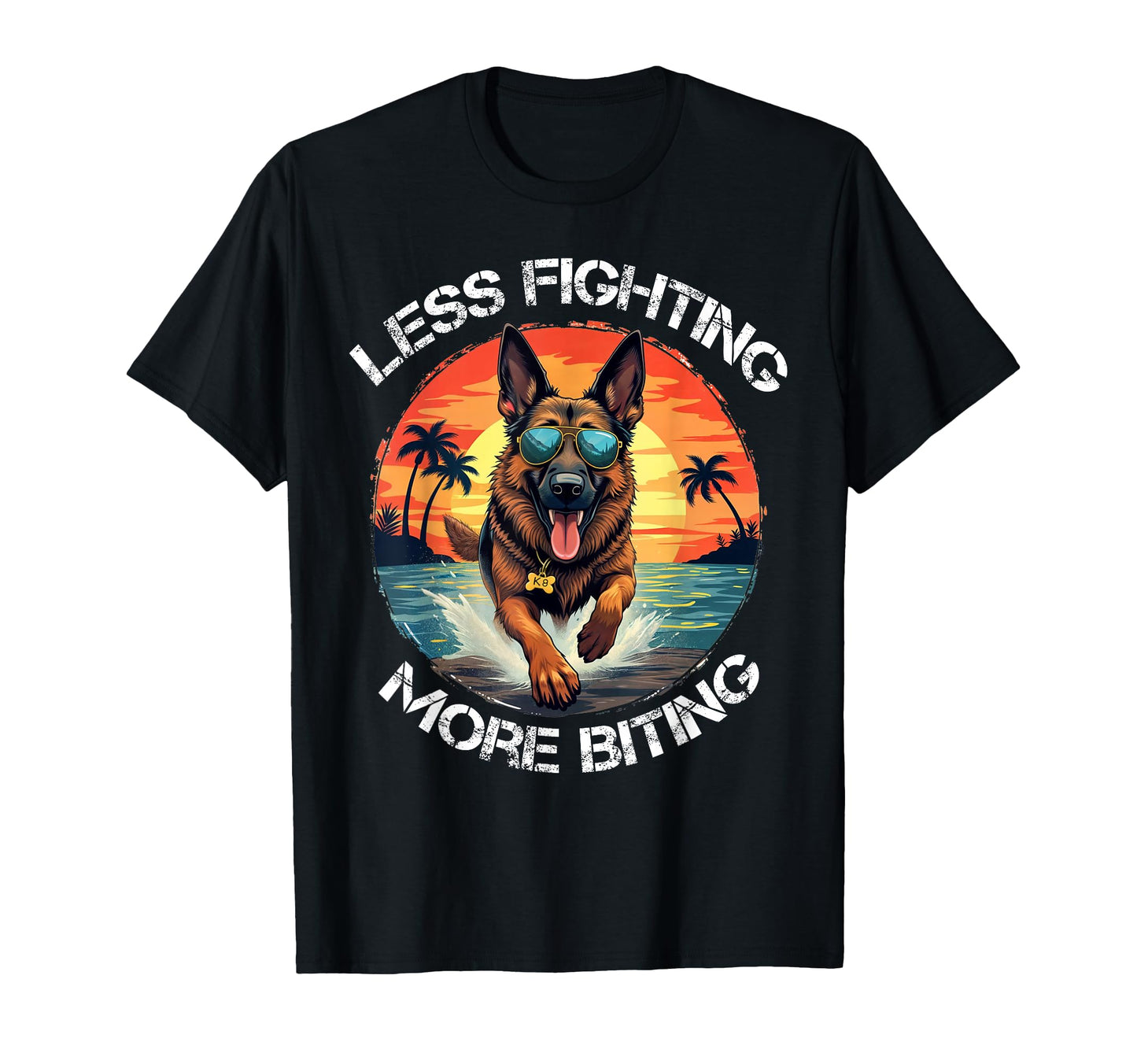 Funny Less Fighting More Biting German T-Shirt - Unique Graphic Men Women - T-Shirt, Sweatshirt, Hoodie