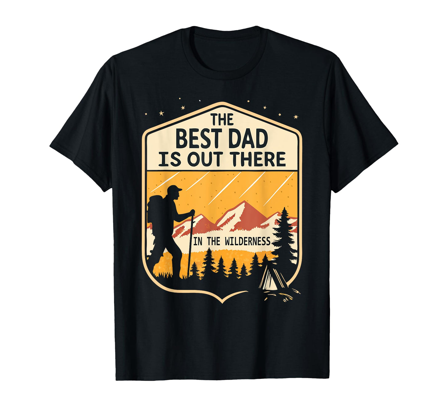 Hiking Papa Fathers Day Best Dad T-Shirt - Custom Art Print for Adults - T-Shirt, Sweatshirt, Hoodie