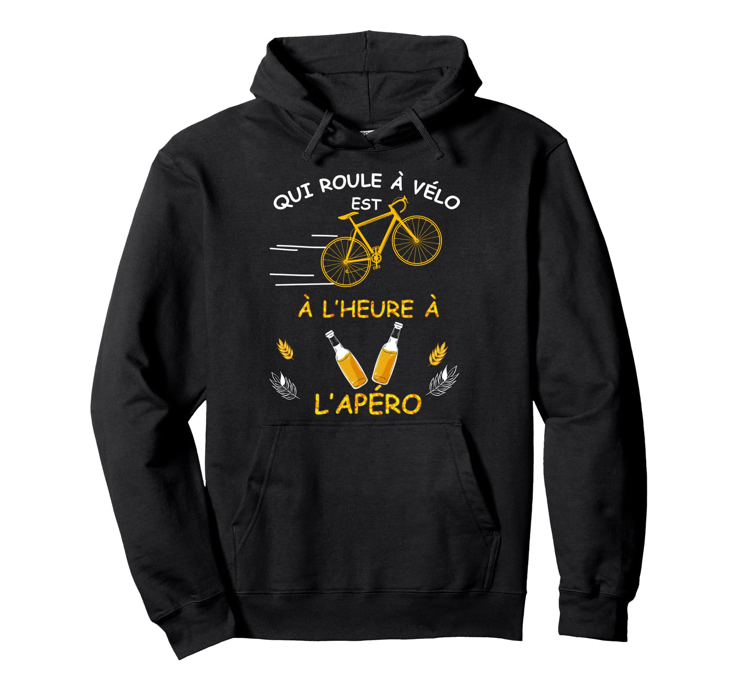 Bike Or Apero Cyclist Dad Grandpa Hoodie - Novelty Apparel Unisex - T-Shirt, Sweatshirt, Hoodie