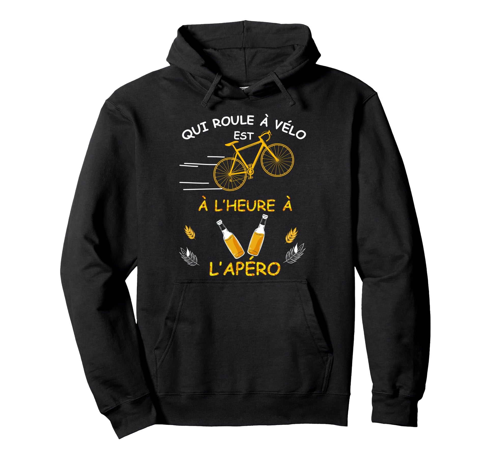 Bike Or Apero Cyclist Dad Grandpa Hoodie - Novelty Apparel Unisex - T-Shirt, Sweatshirt, Hoodie