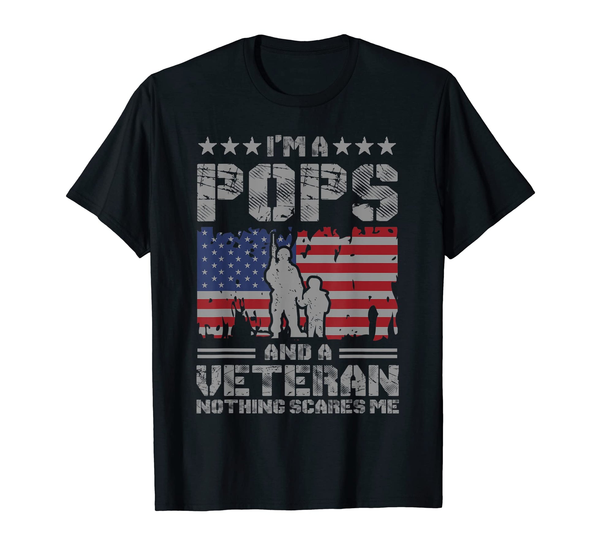 Mens Im Pops And Veteran Nothing T-Shirt - Trendy Graphic for Adults - T-Shirt, Sweatshirt, Hoodie