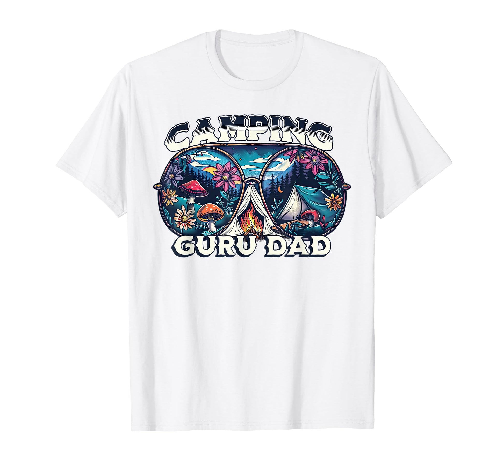Camping Guru Dad Funny Backpacking T-Shirt - Custom Art Print for Adults - T-Shirt, Sweatshirt, Hoodie