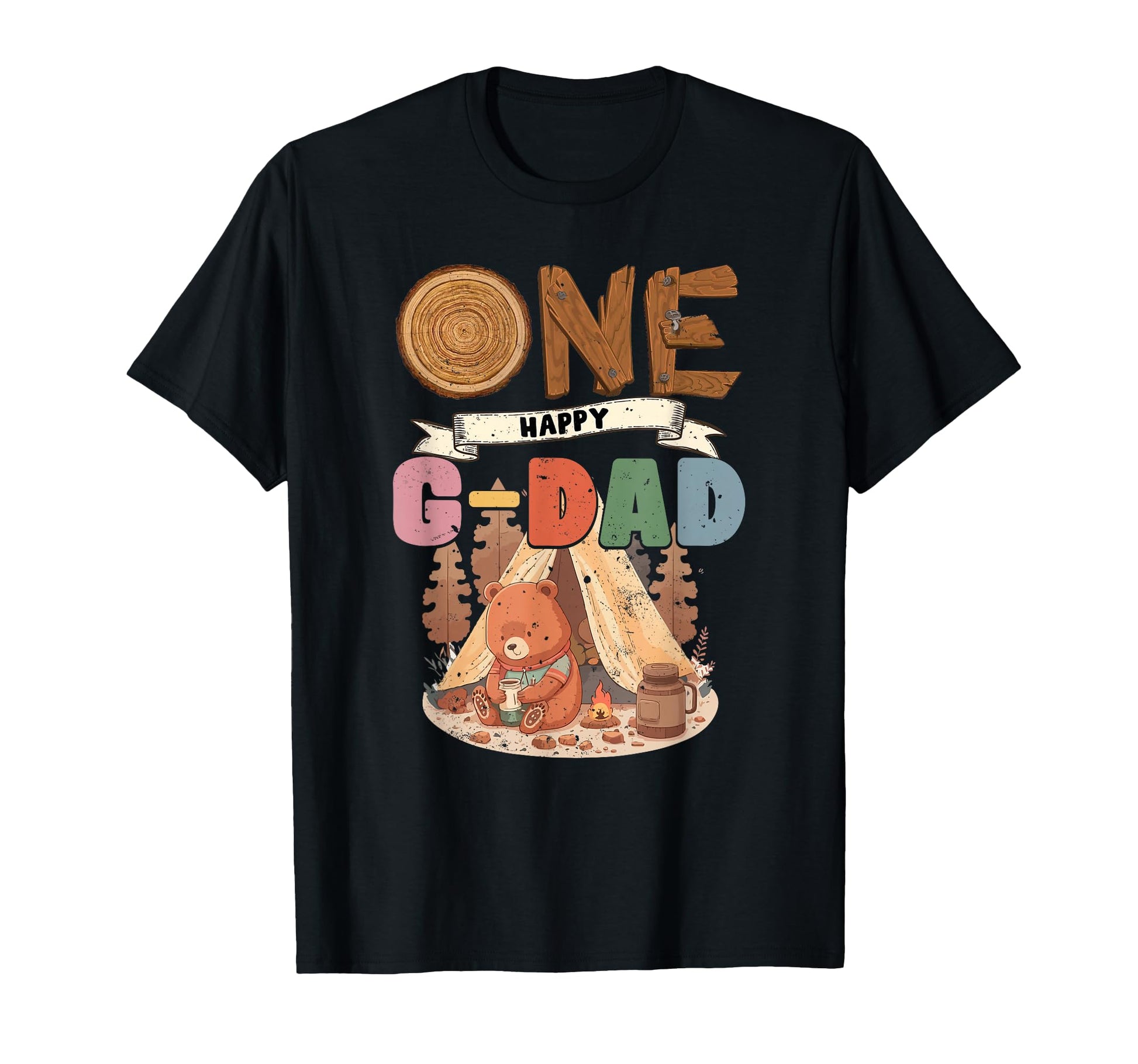 One Happy G Dad Camper 1St Birthday T-Shirt - Graphic Print for Adults - T-Shirt, Sweatshirt, Hoodie