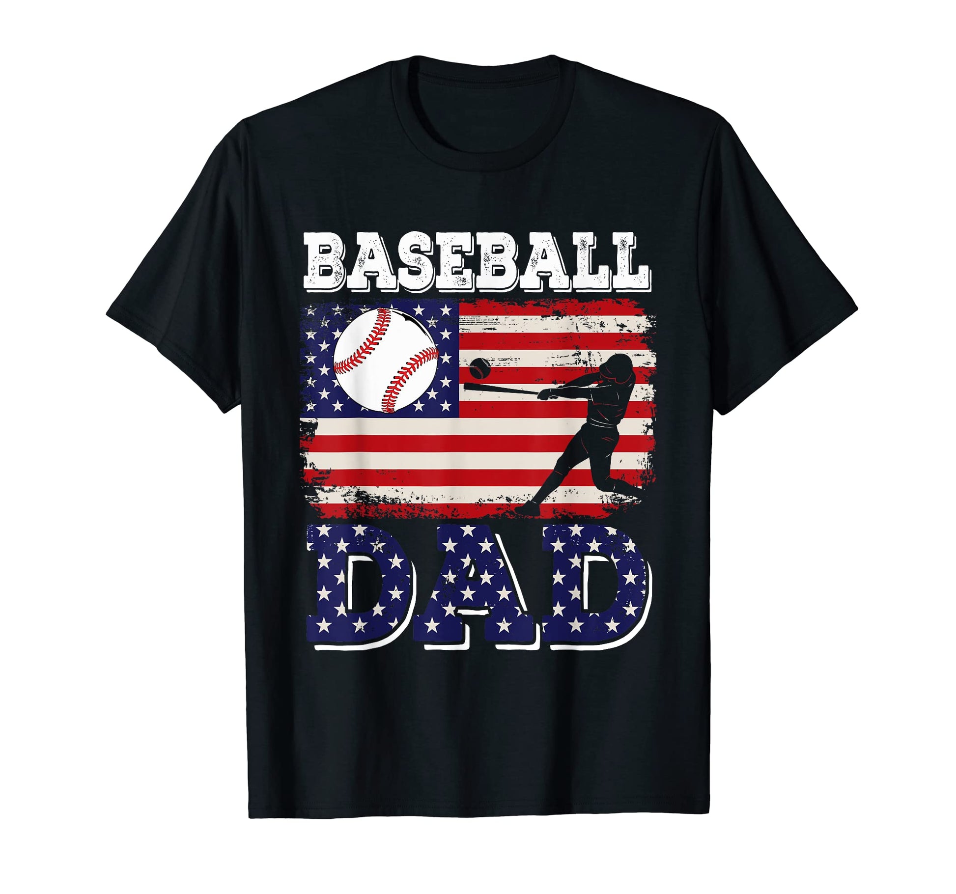 American Flag Baseball Dad Costume T-Shirt - Aesthetic Graphic for Adults - T-Shirt, Sweatshirt, Hoodie