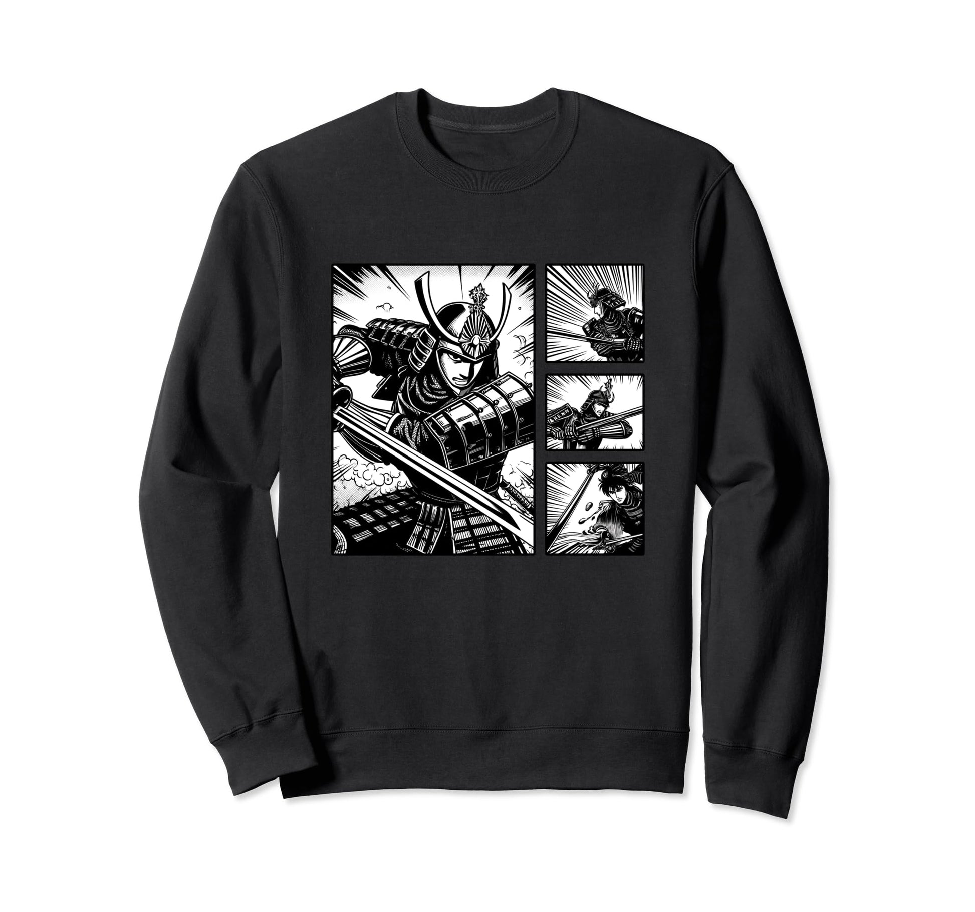 Japanese Fighters Battling Pop Art Sweatshirt - Fun Novelty Design Unisex - T-Shirt, Sweatshirt, Hoodie