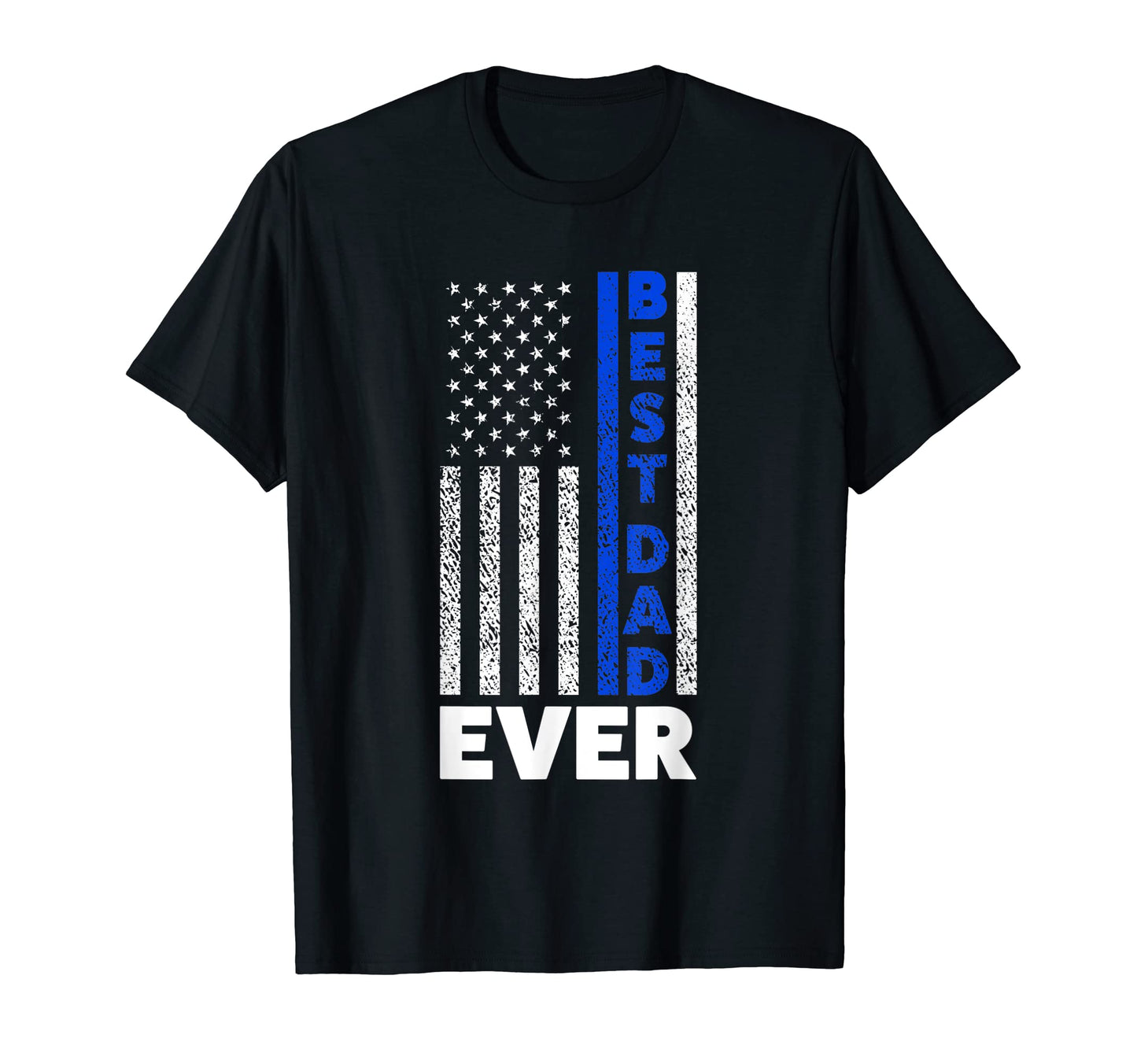 Best Dad Ever Cop Dad American Flag T-Shirt - Aesthetic Graphic for Adults - T-Shirt, Sweatshirt, Hoodie