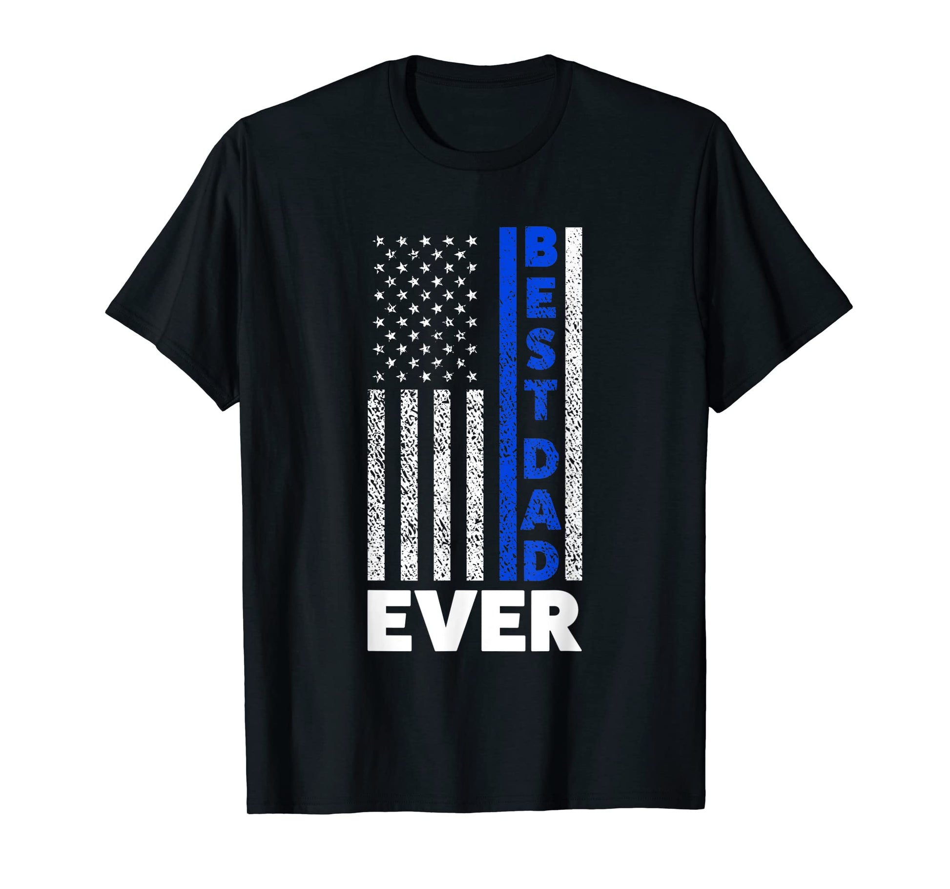 Best Dad Ever Cop Dad American Flag T-Shirt - Aesthetic Graphic for Adults - T-Shirt, Sweatshirt, Hoodie