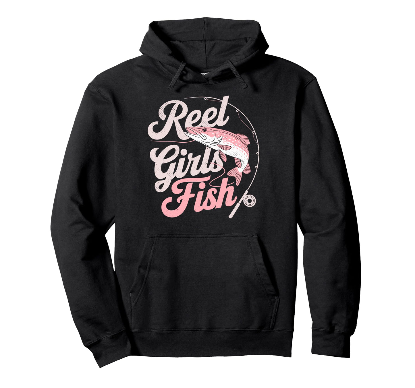Reel Fish Fisher Mom Bass Fishing Fish Hoodie - Trendy Graphic Men Women - T-Shirt, Sweatshirt, Hoodie
