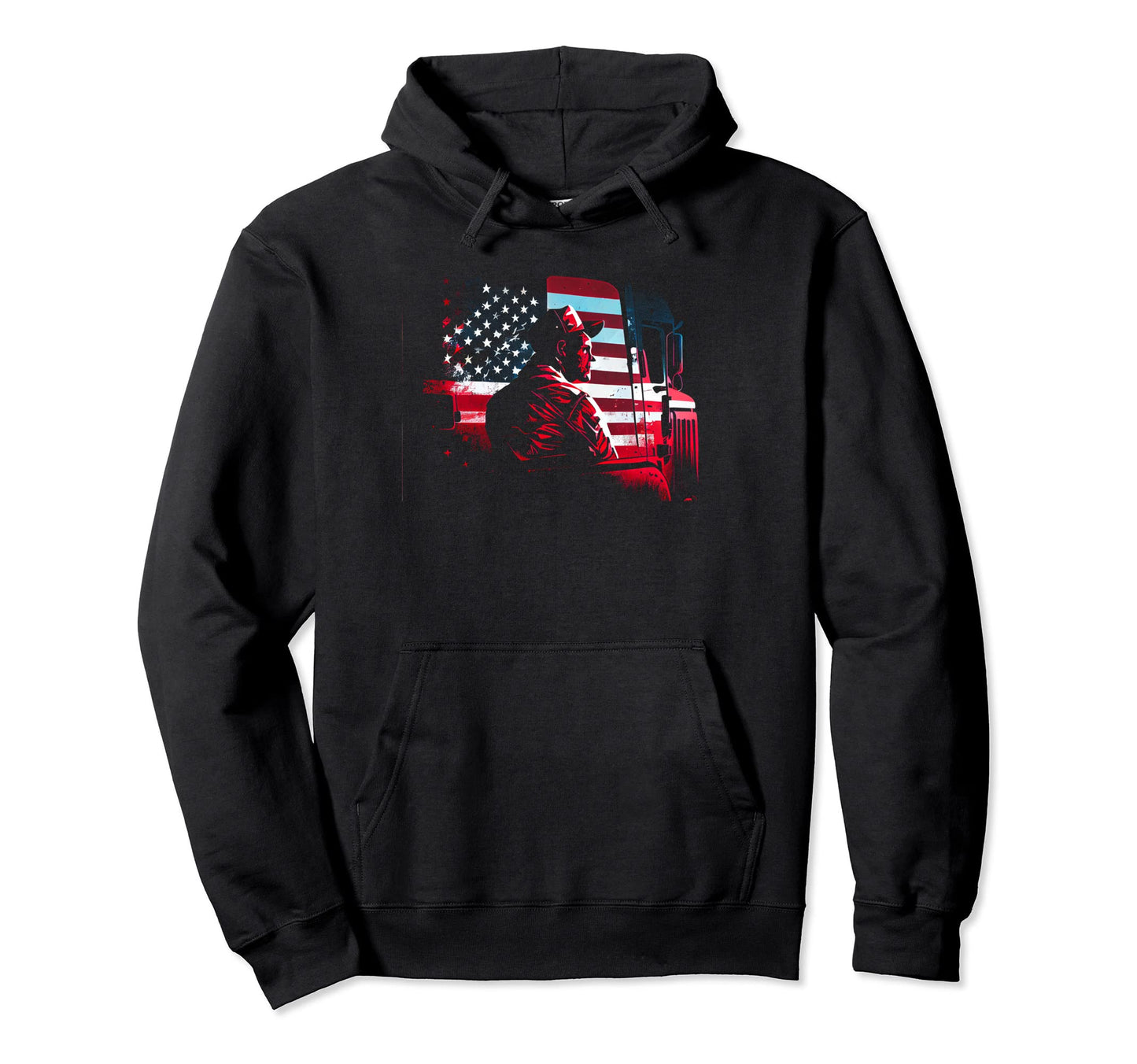 Funny Trucker American Big Rigs Hoodie - Aesthetic Graphic Men Women - T-Shirt, Sweatshirt, Hoodie