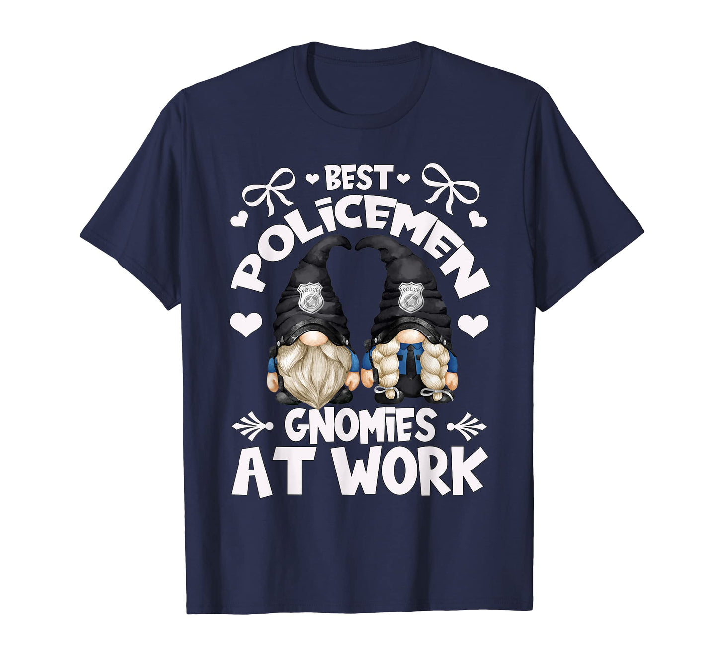 Funny Police Officer Gnomes Mom Dad T-Shirt - Novelty Apparel for Adults - T-Shirt, Sweatshirt, Hoodie