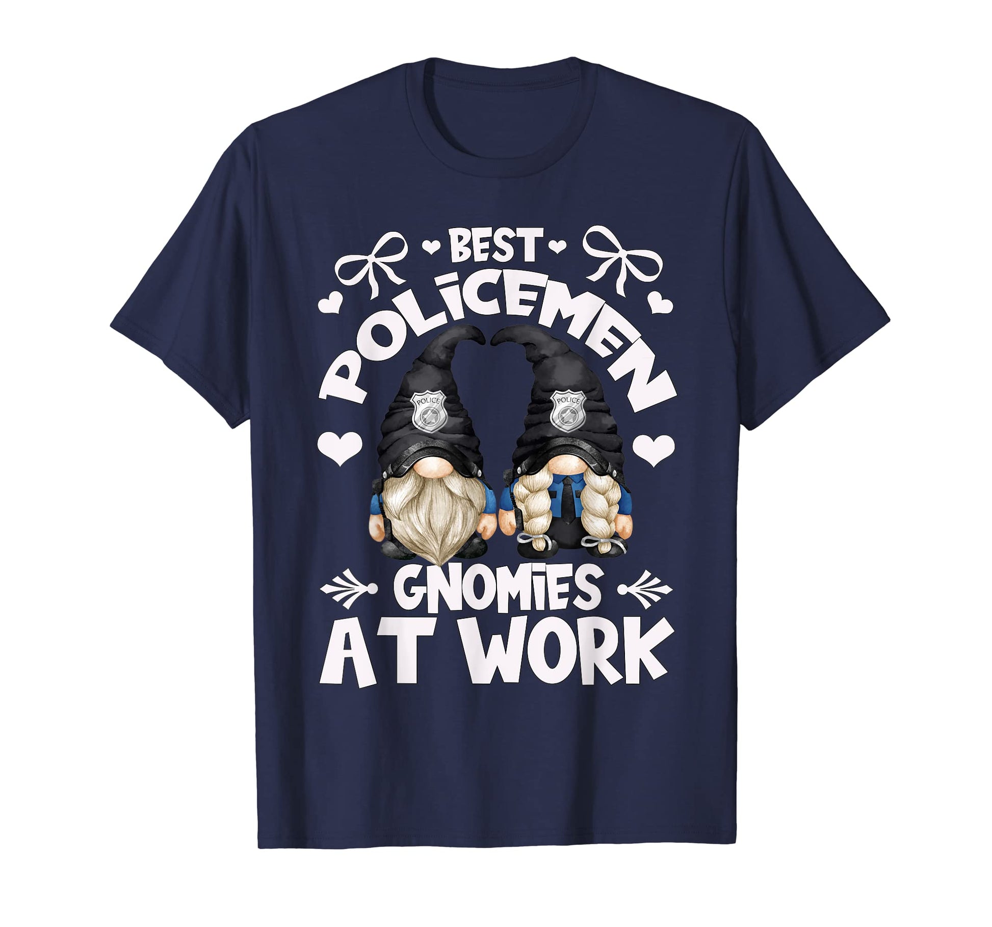 Funny Police Officer Gnomes Mom Dad T-Shirt - Novelty Apparel for Adults - T-Shirt, Sweatshirt, Hoodie