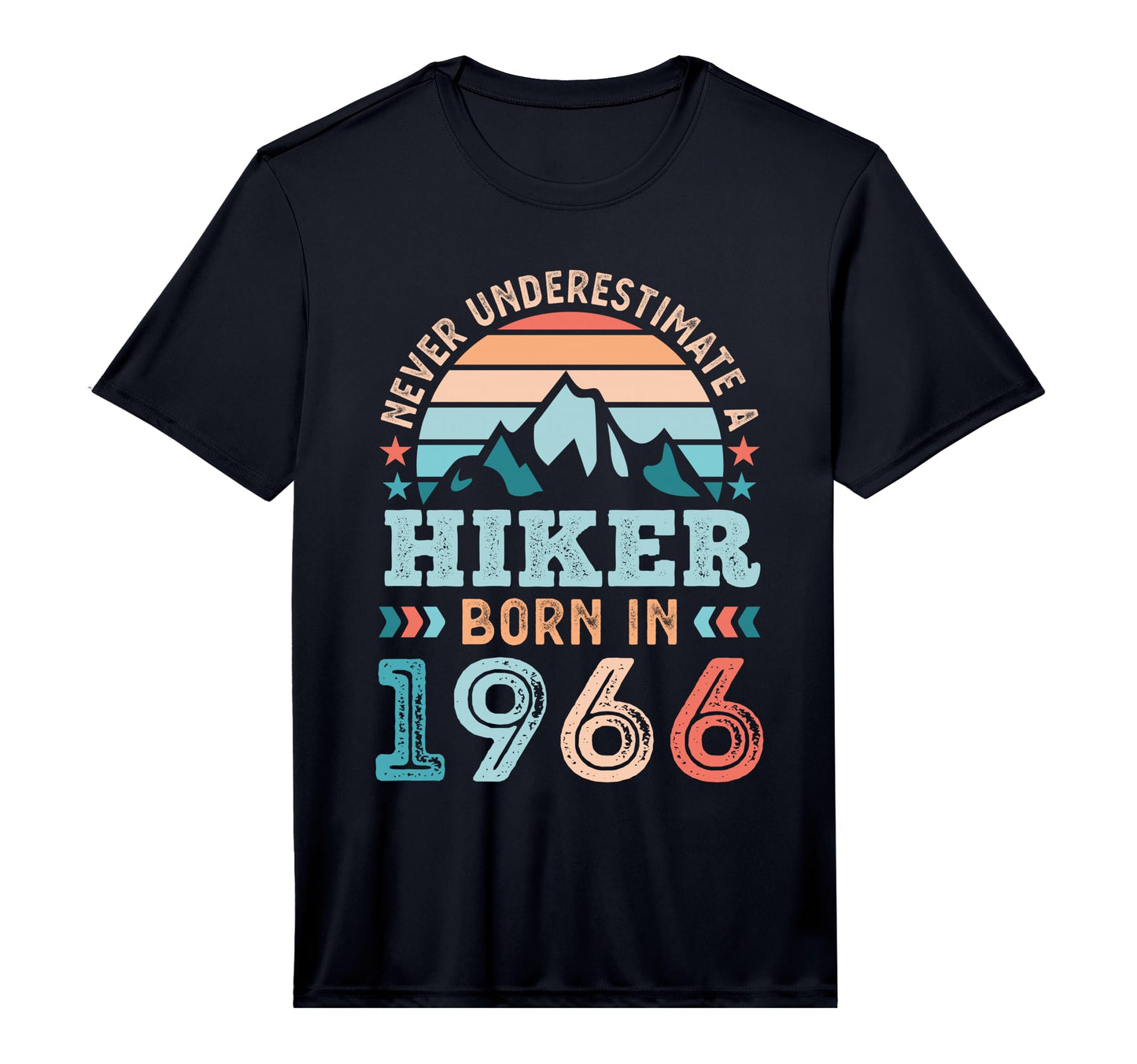 Mens Hiker Born 1966 60Th Birthday T-Shirt - Aesthetic Graphic Men Women - T-Shirt, Sweatshirt, Hoodie