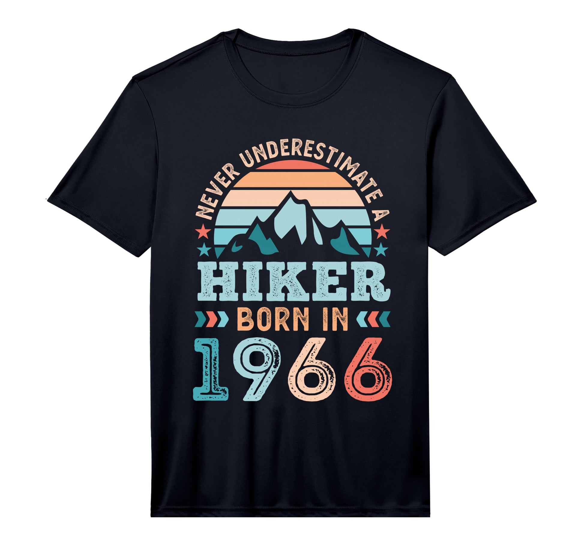 Mens Hiker Born 1966 60Th Birthday T-Shirt - Aesthetic Graphic Men Women - T-Shirt, Sweatshirt, Hoodie
