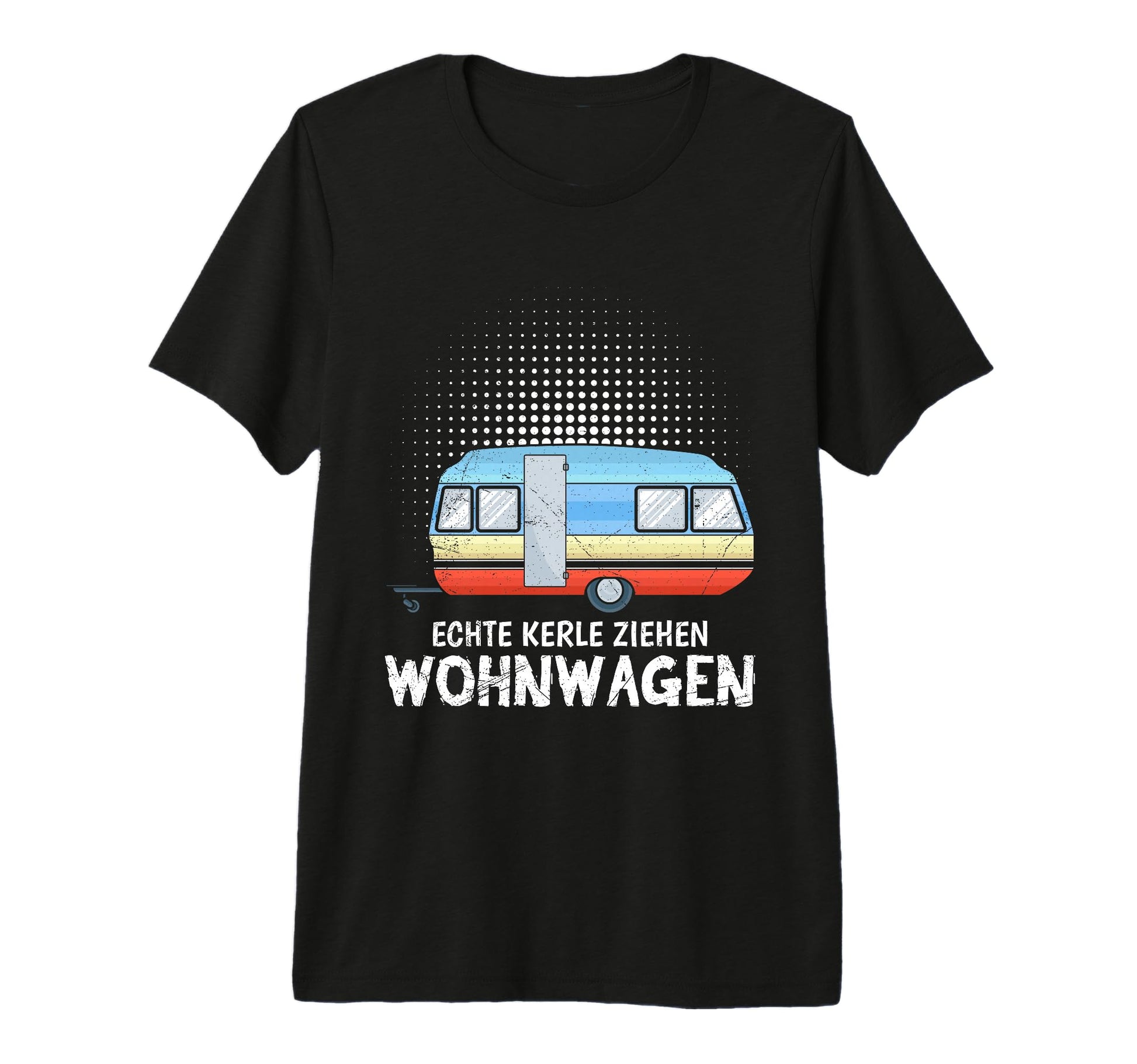 Real Guys Pull Caravan Camper Tri Blend T-Shirt - Trendy Graphic Unisex - T-Shirt, Sweatshirt, Hoodie