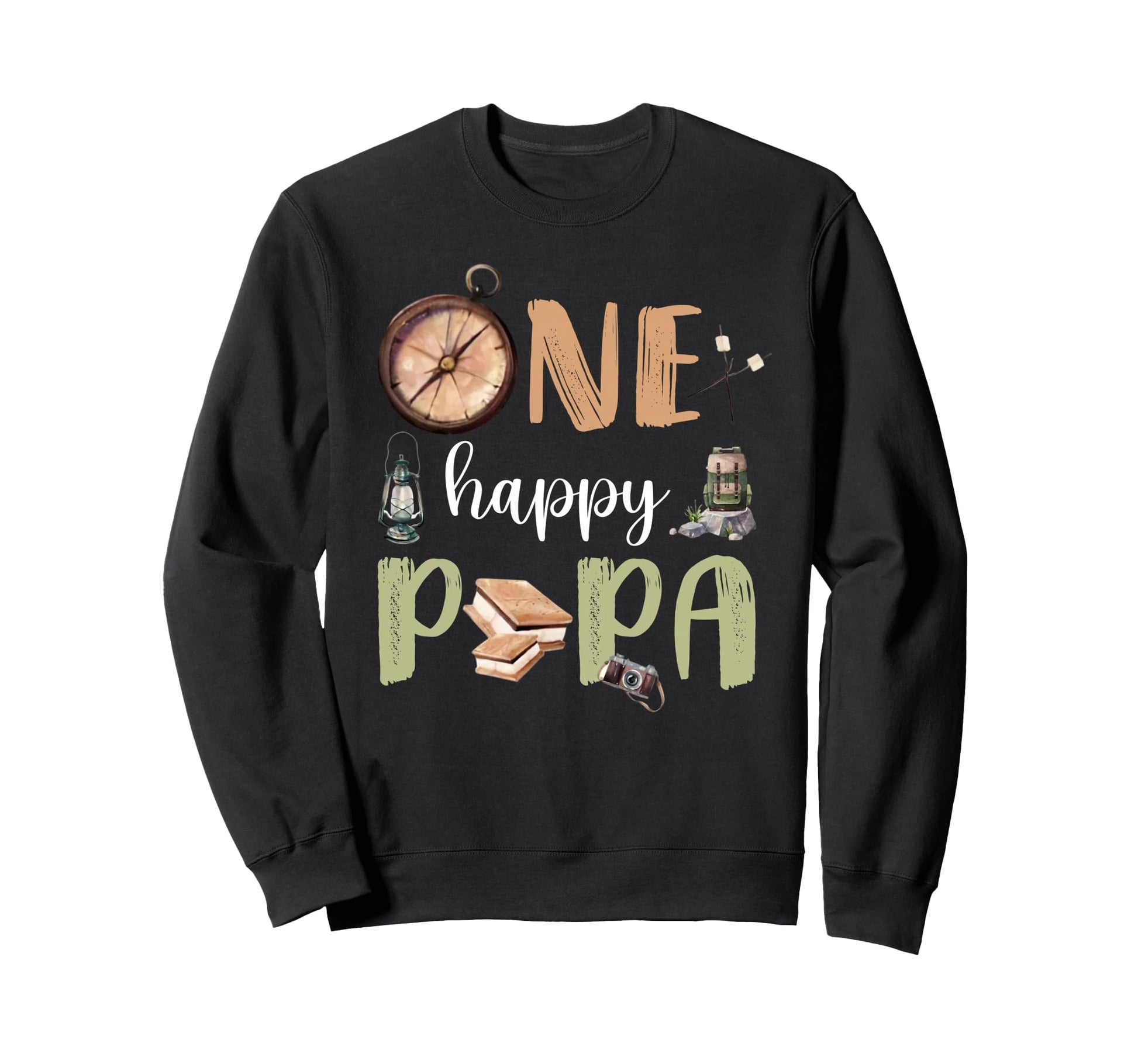 One Happy Papa Camper 1St Birthday Sweatshirt - Custom Art Print Unisex - T-Shirt, Sweatshirt, Hoodie