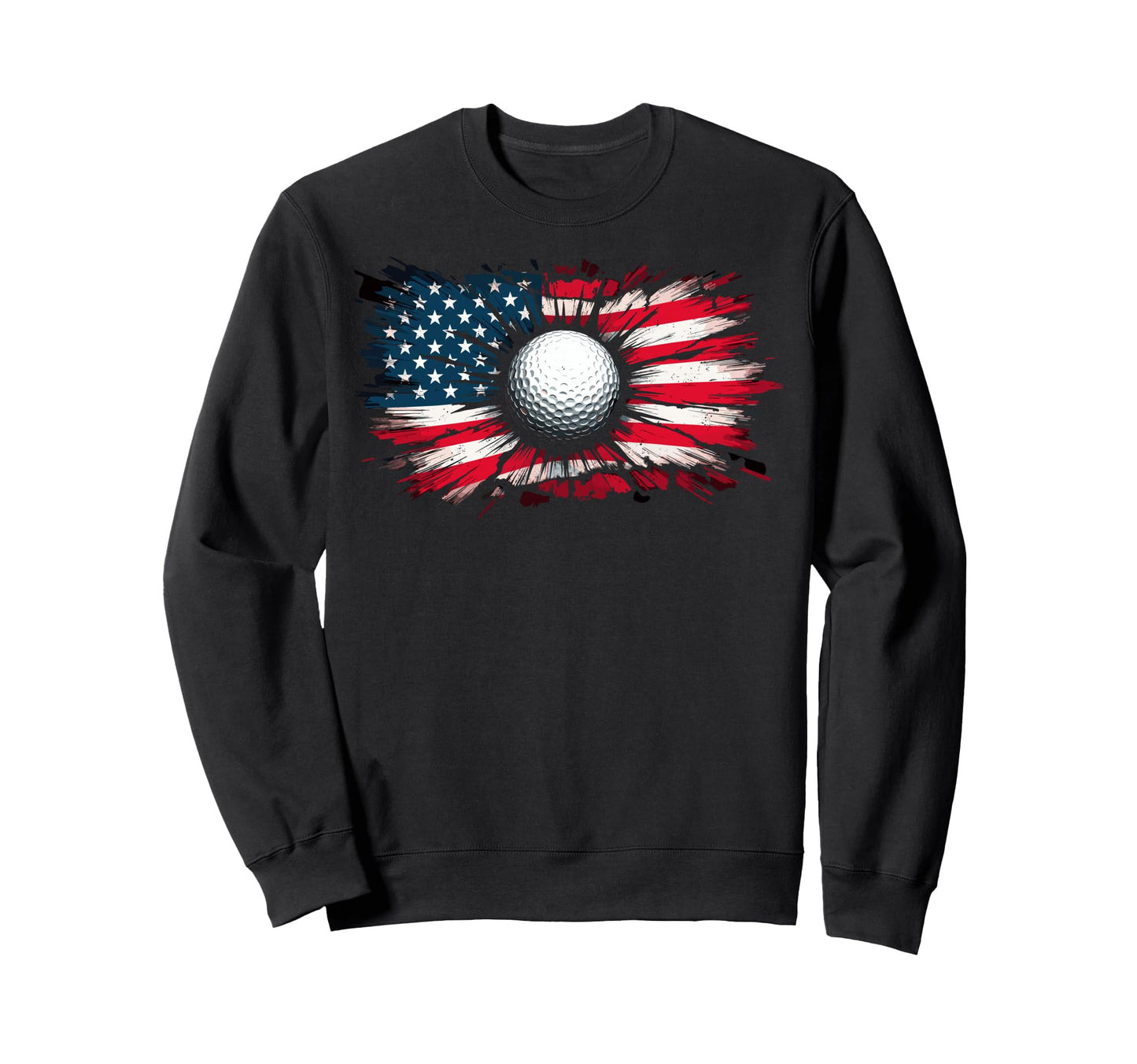 Us Flag Golf Golfer Golfing Dad Sweatshirt - Streetwear Style for Adults - T-Shirt, Sweatshirt, Hoodie