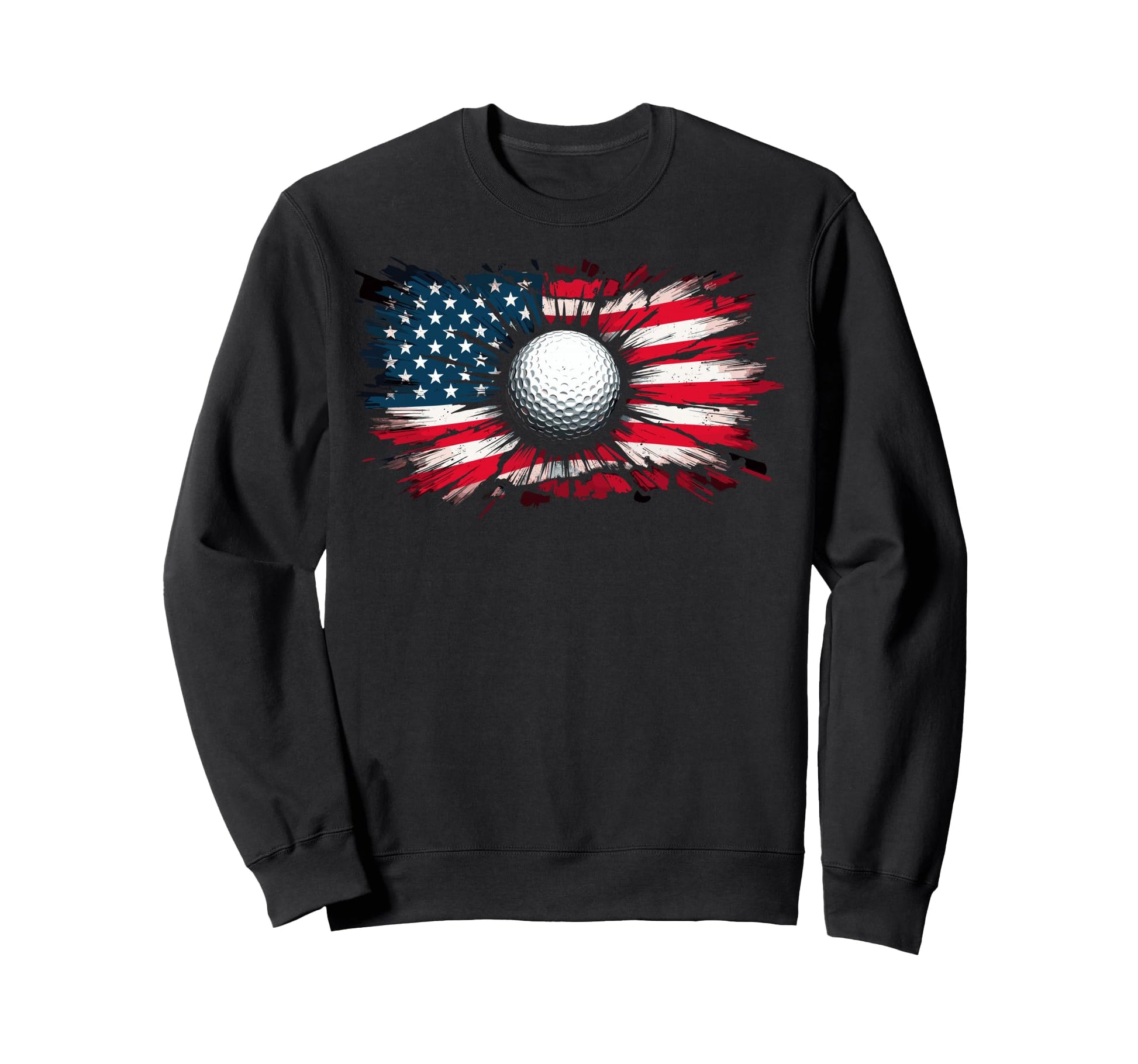 Us Flag Golf Golfer Golfing Dad Sweatshirt - Streetwear Style for Adults - T-Shirt, Sweatshirt, Hoodie