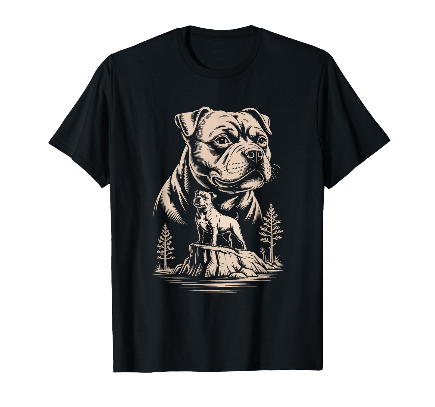 Mom Dad Staffordshire Bull T-Shirt - Casual Everyday Wear Men Women - T-Shirt, Sweatshirt, Hoodie