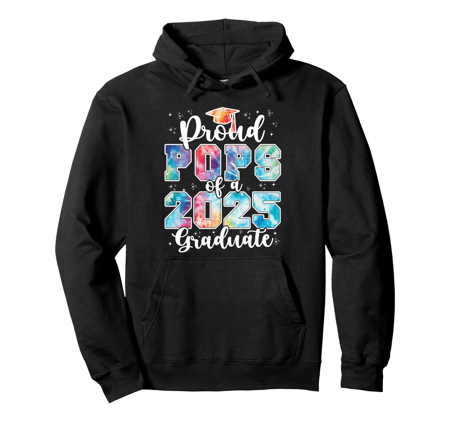 Proud Pops 2025 Graduate Grad Prom Hoodie - Aesthetic Graphic for Adults - T-Shirt, Sweatshirt, Hoodie