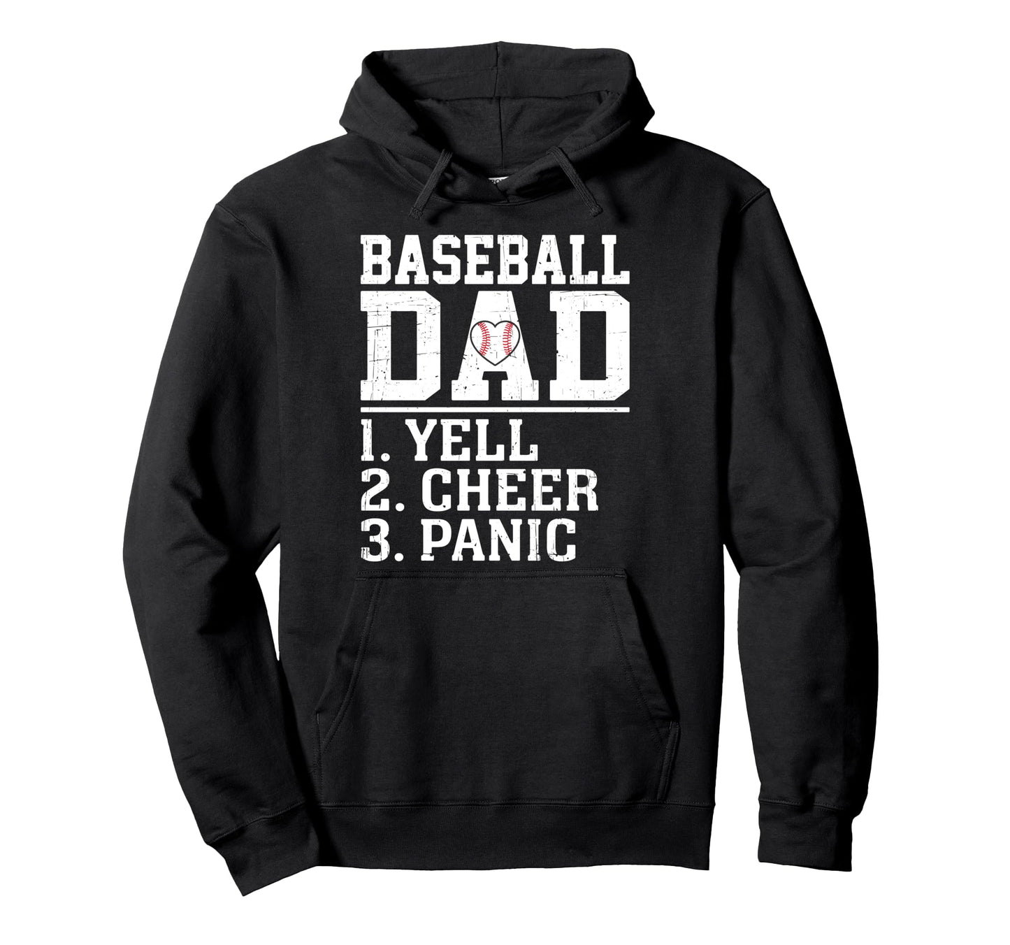 Baseball Dad Parent Player Family Hoodie - Fun Novelty Design for Adults - T-Shirt, Sweatshirt, Hoodie