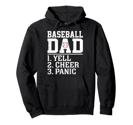 Baseball Dad Parent Player Family Hoodie - Fun Novelty Design for Adults - T-Shirt, Sweatshirt, Hoodie