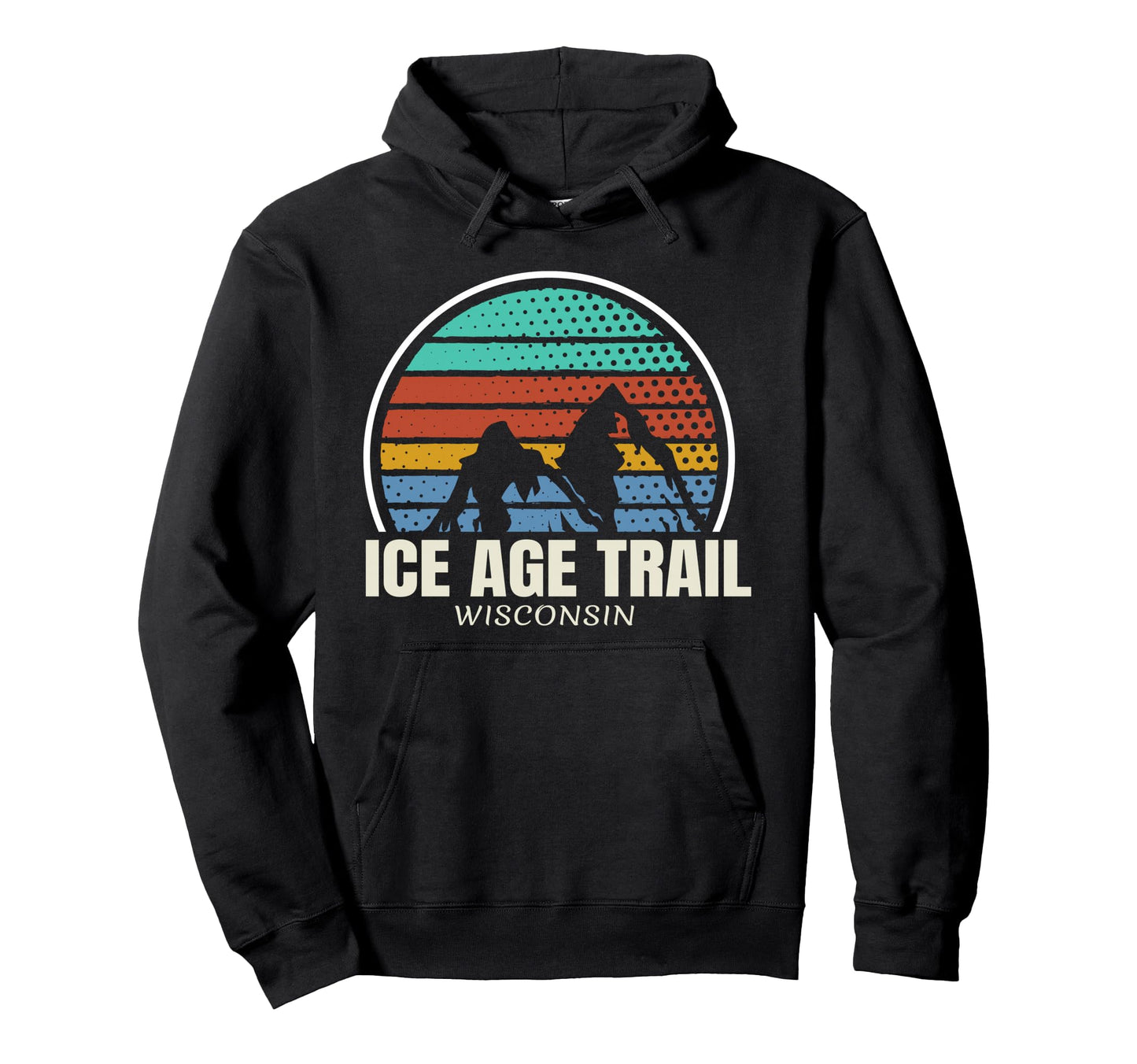 Ice Age Trail Hiker Camping Hiking Hoodie - Trendy Graphic Men Women - T-Shirt, Sweatshirt, Hoodie
