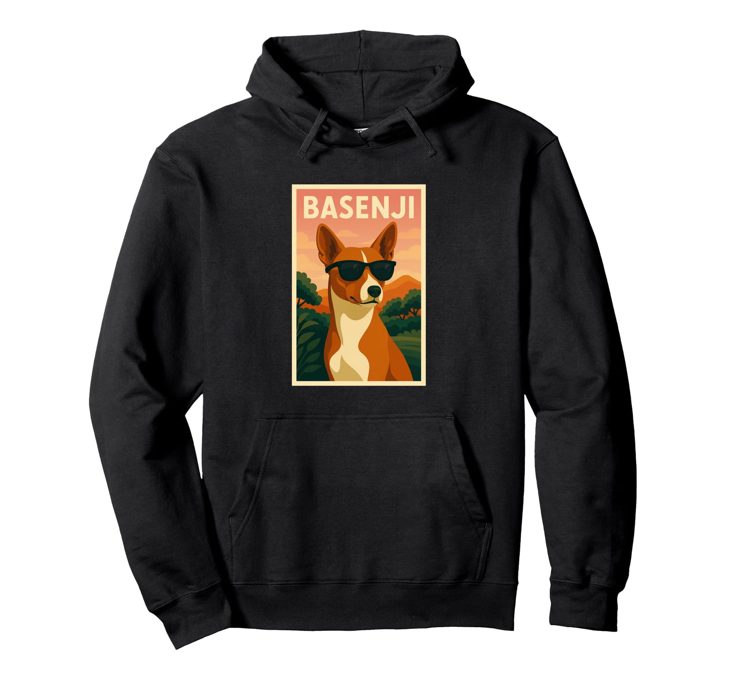 Basenji Dog Art Minimalist Pop Art Hoodie - Streetwear Style Men Women - T-Shirt, Sweatshirt, Hoodie