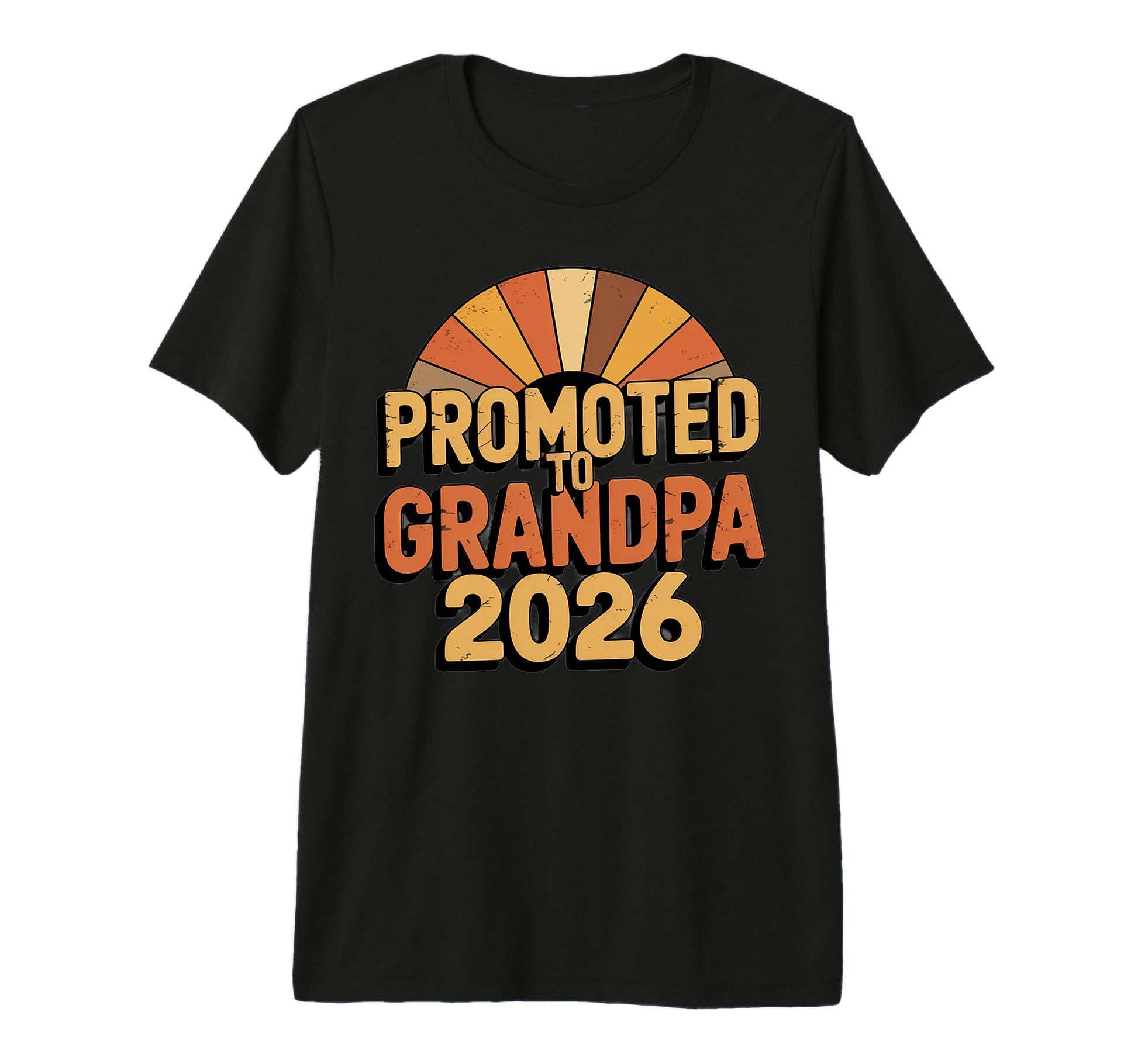 Promoted To Grandpa 2026 Rainbow Tri T-Shirt - Casual Everyday Wear Unisex - T-Shirt, Sweatshirt, Hoodie