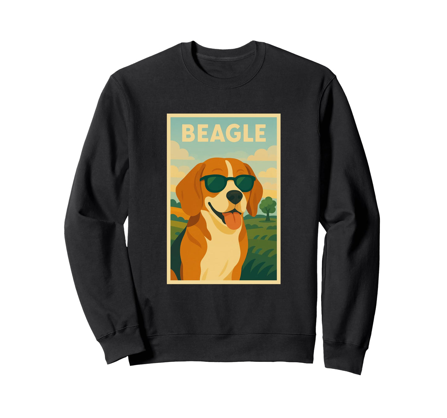 Beagle Art Minimalist Pop Art Beagle Sweatshirt - Trendy Graphic Unisex - T-Shirt, Sweatshirt, Hoodie