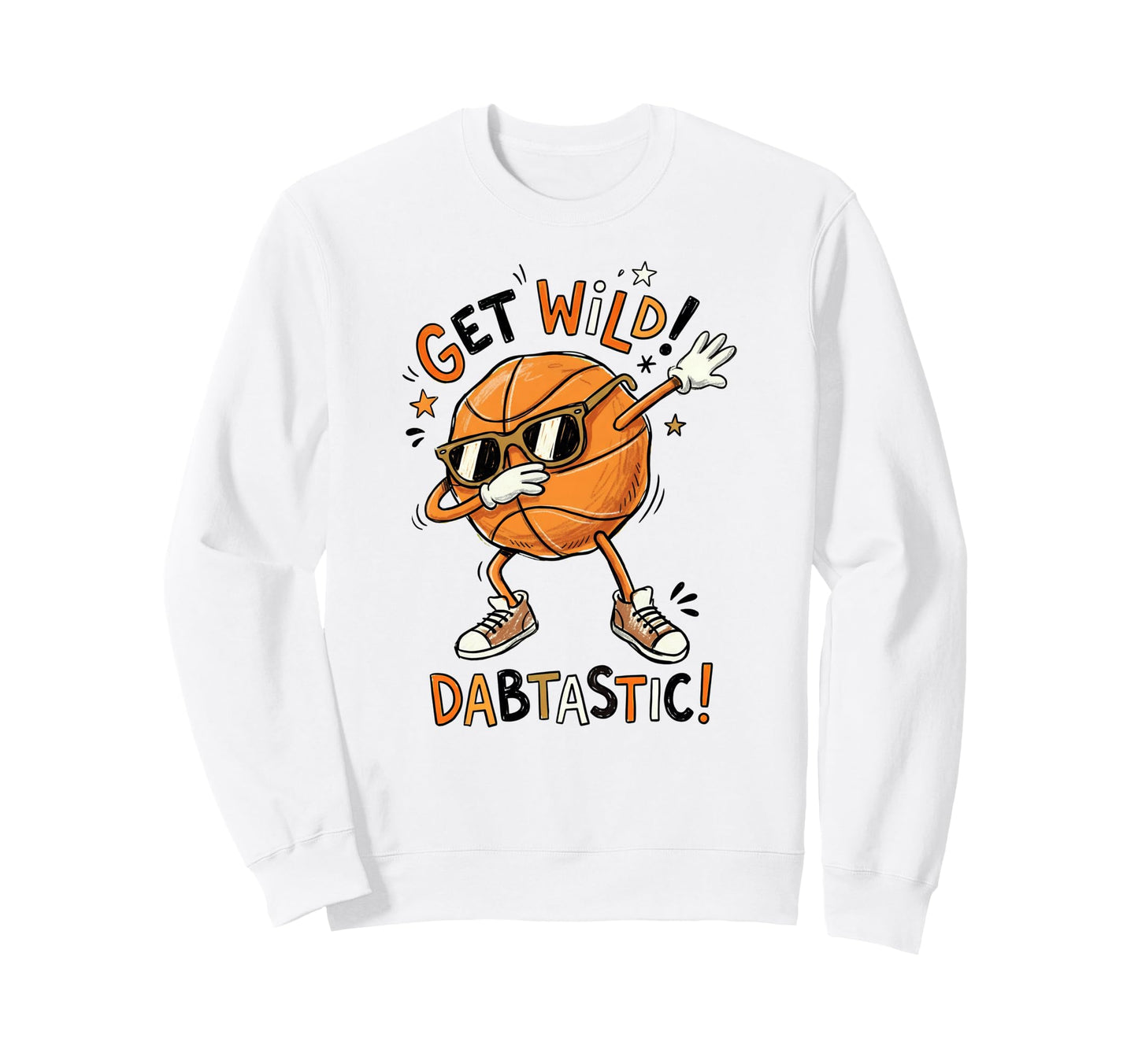 Dabbing Basketball Basketball Sweatshirt - Minimalist Print for Adults - T-Shirt, Sweatshirt, Hoodie