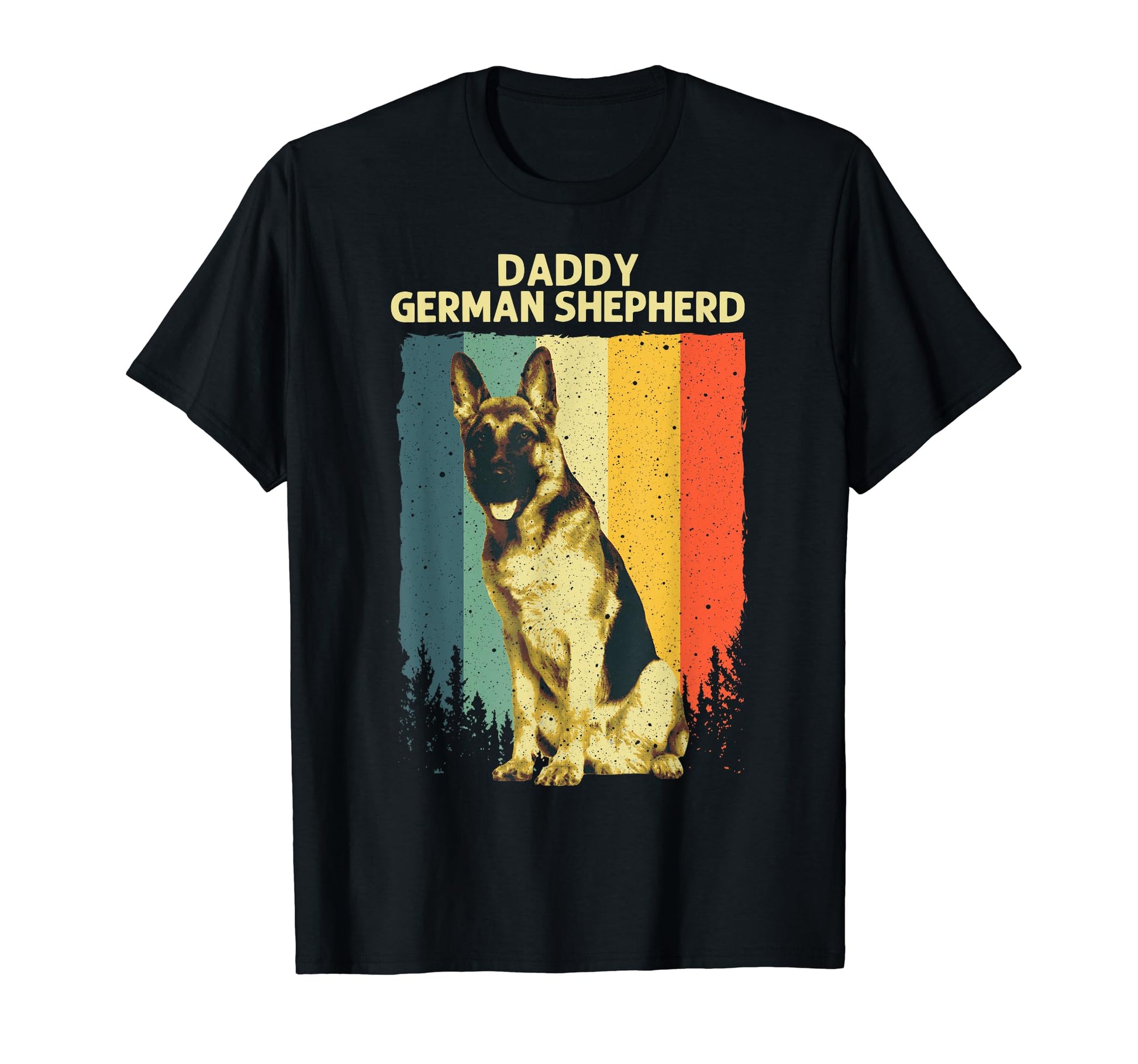 German Shepherd Art Dad K9 Police Dog T-Shirt - Trendy Graphic Unisex - T-Shirt, Sweatshirt, Hoodie