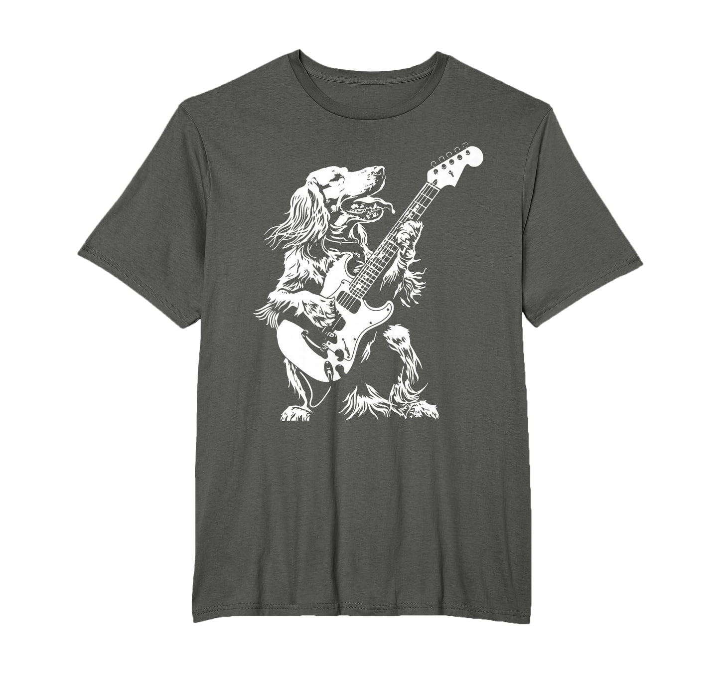 Dog Guitarist Guitar English Setter T-Shirt - Aesthetic Graphic for Adults - T-Shirt, Sweatshirt, Hoodie