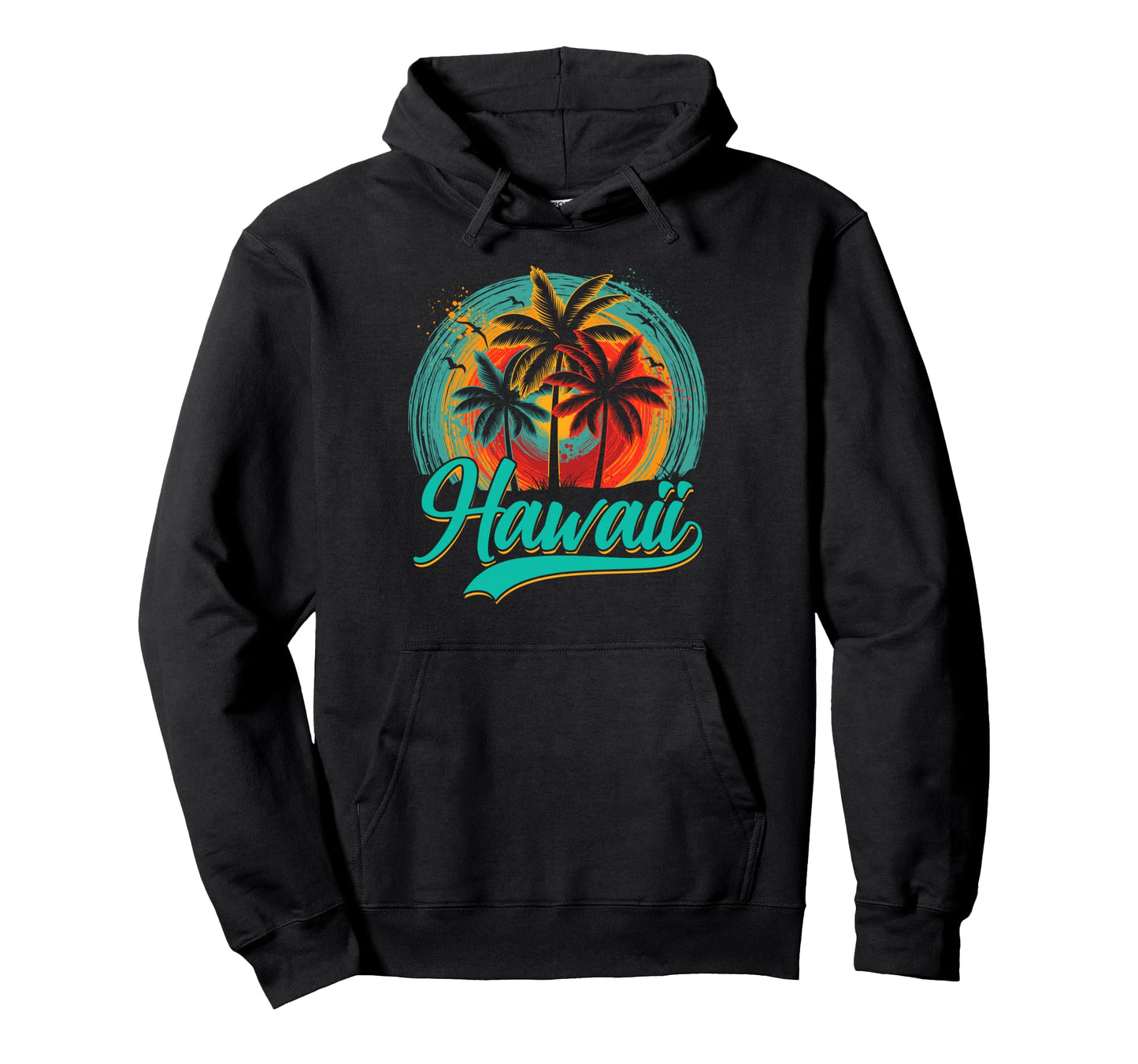 Hawaii Tropical Beach Sunset Family Hoodie - Graphic Print for Adults - T-Shirt, Sweatshirt, Hoodie