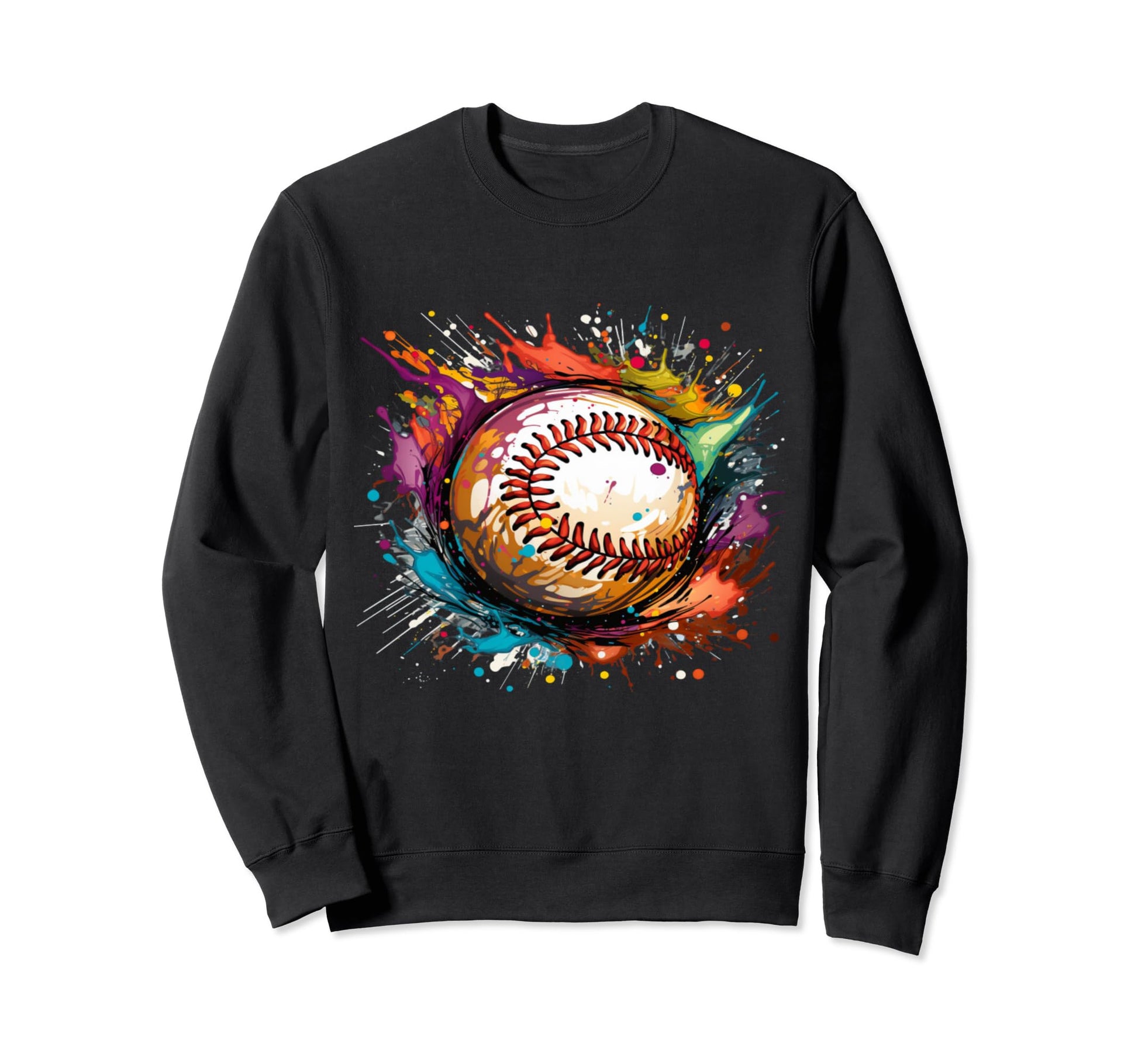 Pop Art Baseball Sweatshirt - Streetwear Style for Adults - T-Shirt, Sweatshirt, Hoodie