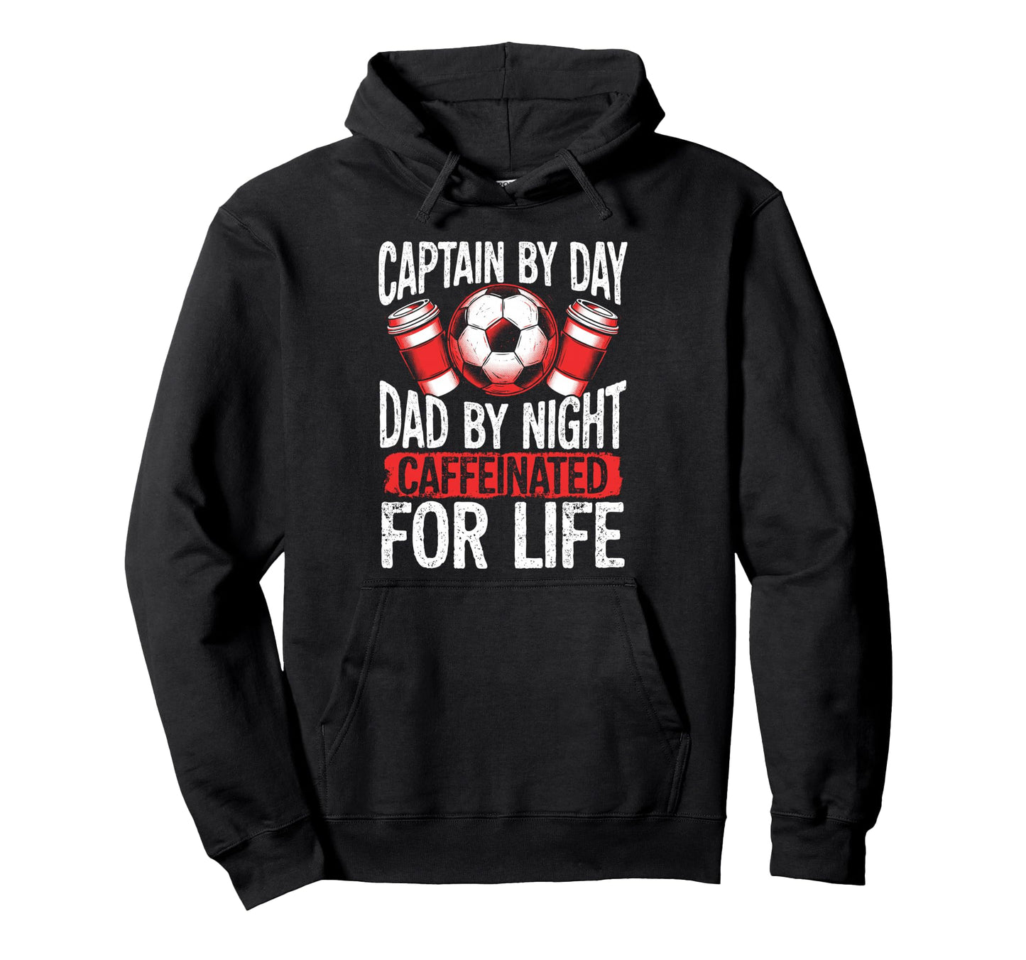 Captain Day Dad Night Coffee Lover Hoodie - Fun Novelty Design Men Women - T-Shirt, Sweatshirt, Hoodie