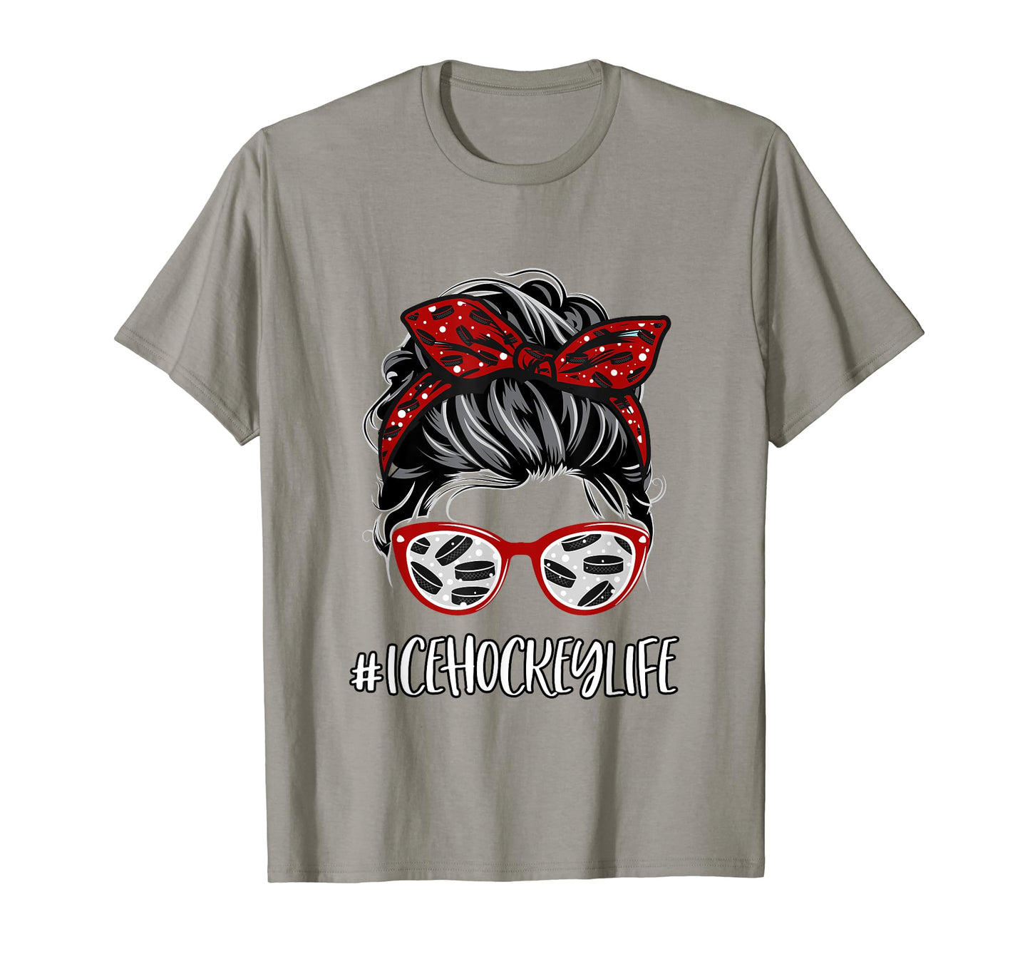 Ice Hockey Mom Icehockey Player Hockey T-Shirt - Unique Graphic Unisex - T-Shirt, Sweatshirt, Hoodie