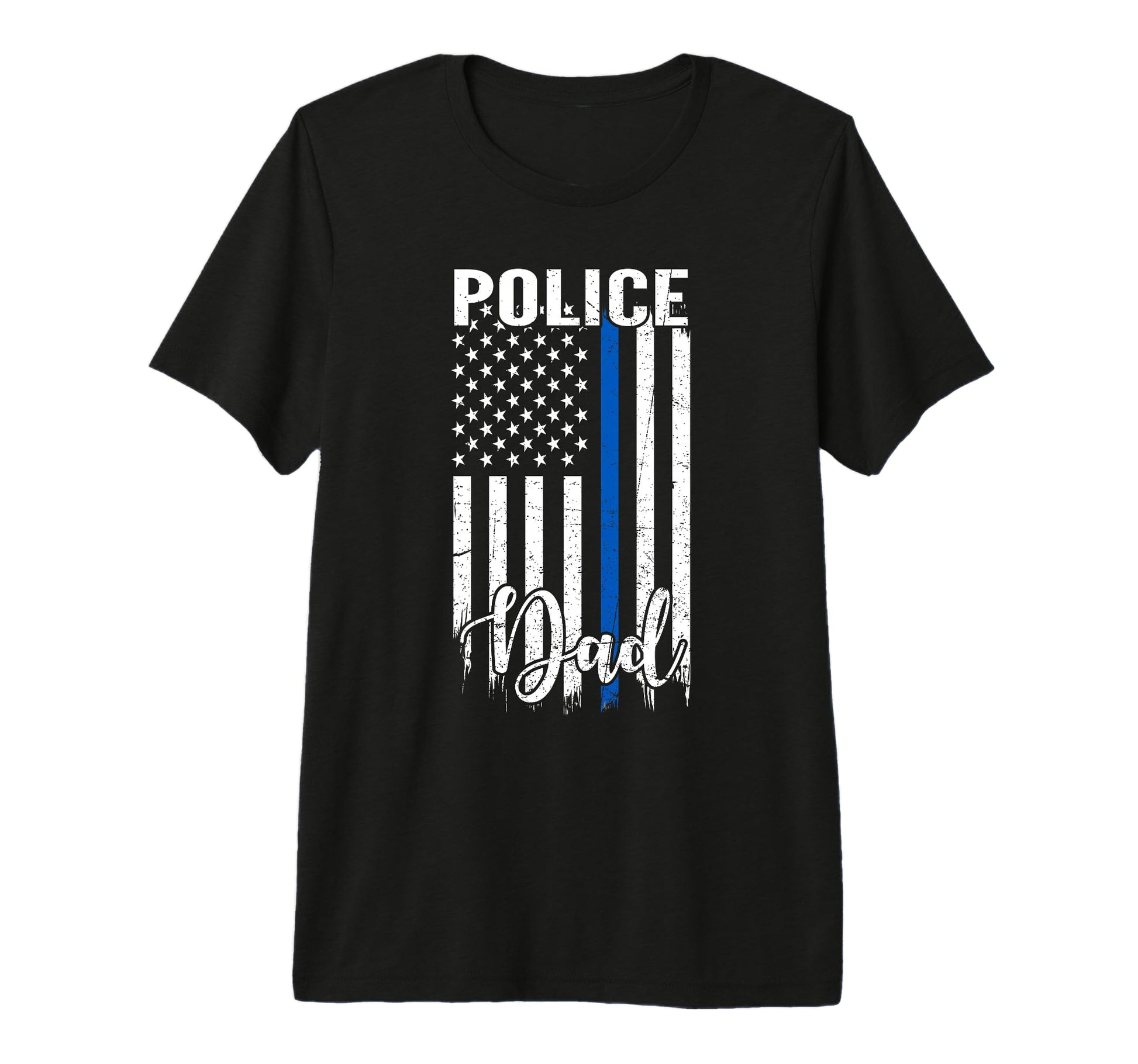 Patriotic Police Officer Dad Flag Usa T-Shirt - Minimalist Print Men Women - T-Shirt, Sweatshirt, Hoodie