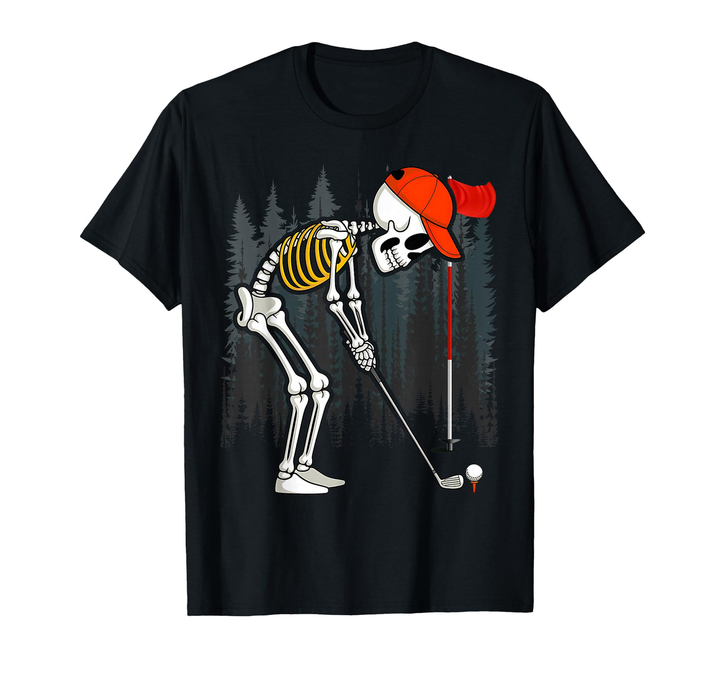 Skeleton Golf Halloween Golfer T-Shirt - Streetwear Style for Adults - T-Shirt, Sweatshirt, Hoodie