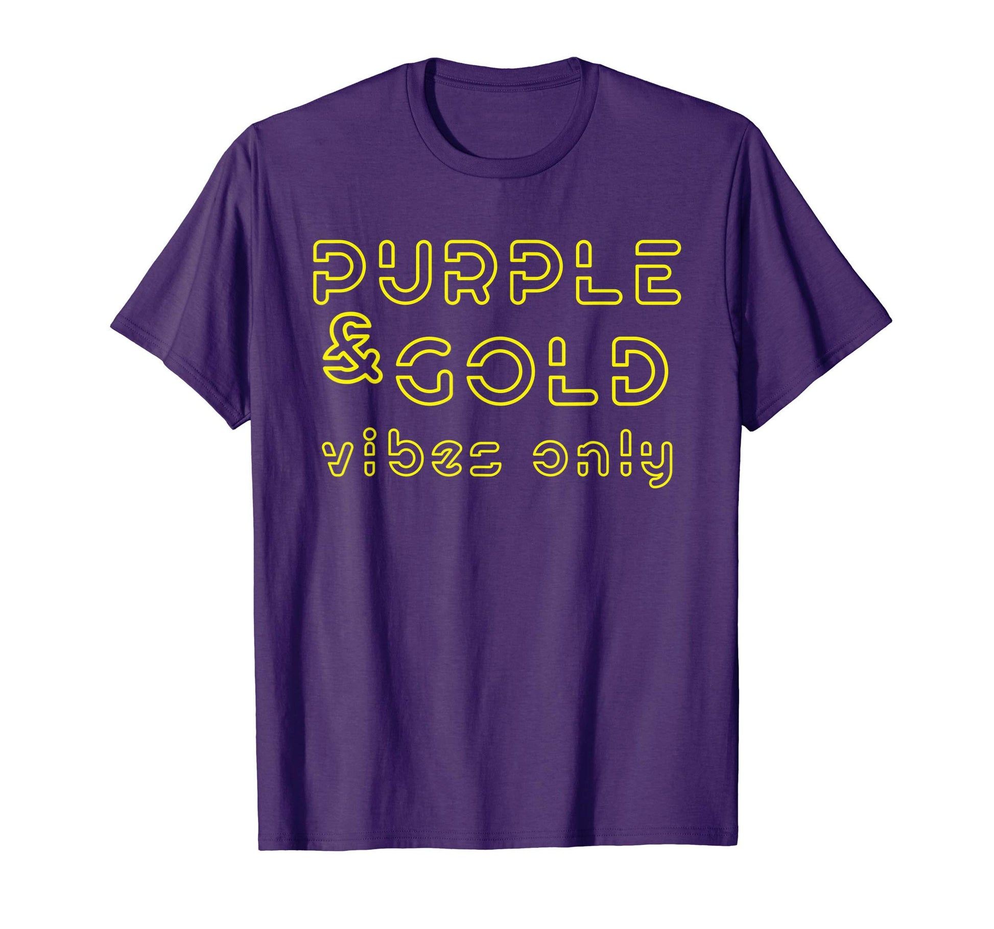 Purple Gold Game Time Game Day T-Shirt - Aesthetic Graphic for Adults - T-Shirt, Sweatshirt, Hoodie