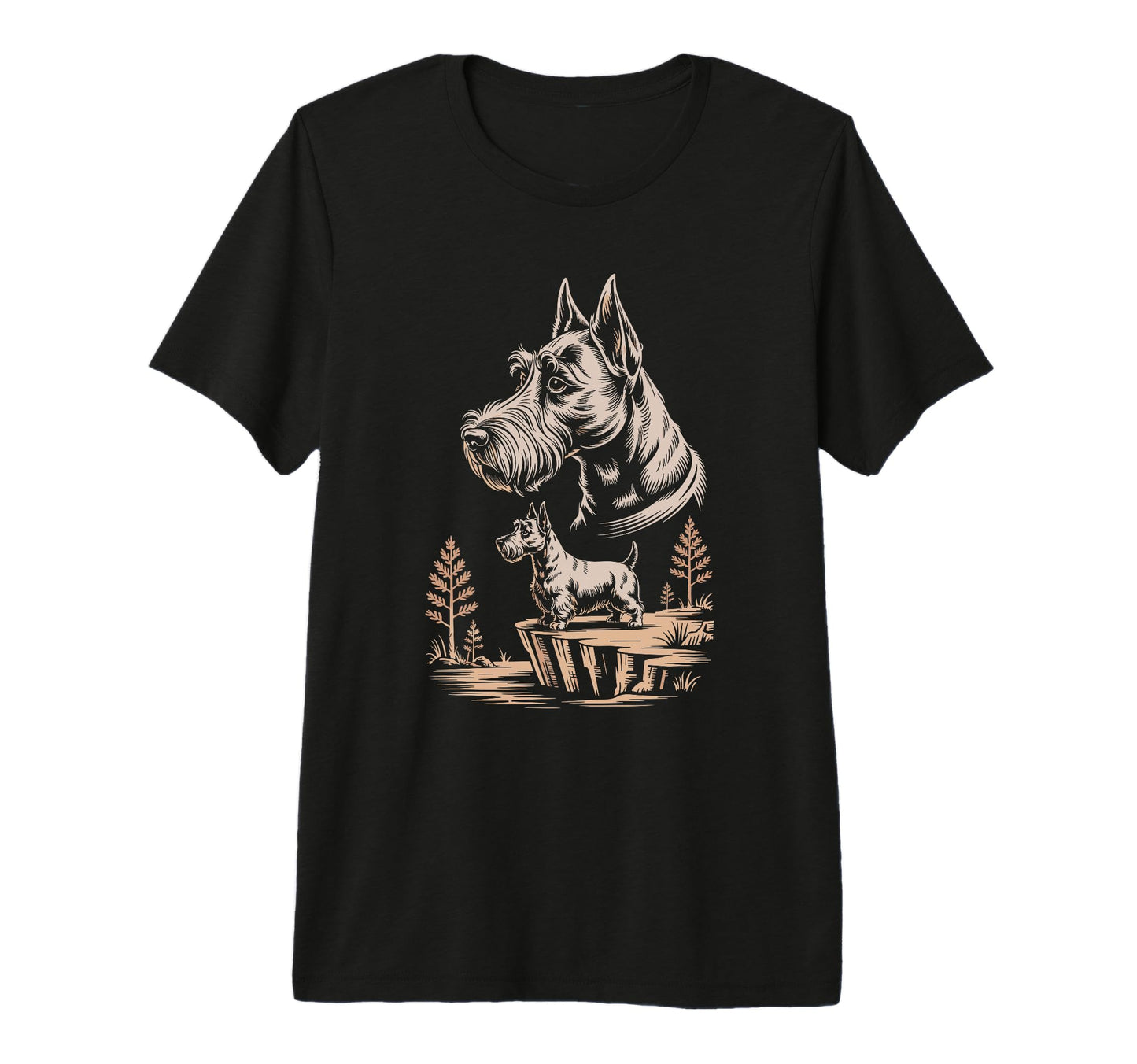 Mom Dad Scottish Terrier Dog Owner T-Shirt - Minimalist Print for Adults - T-Shirt, Sweatshirt, Hoodie